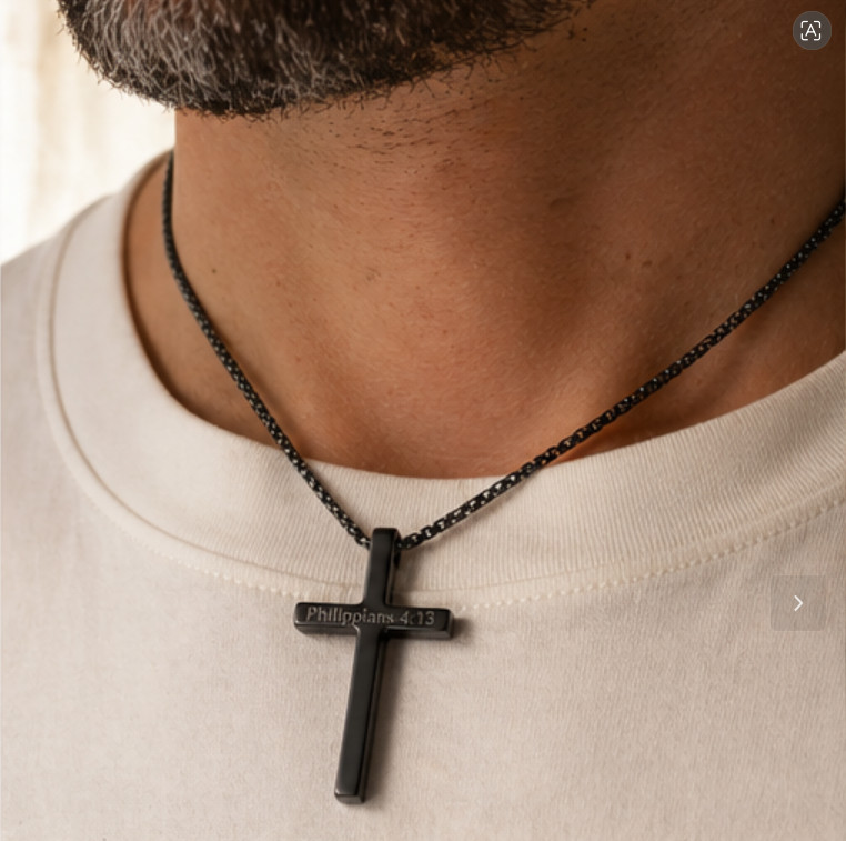 Personalized Engraved Cross Necklace GIFT FOR HIM CUSTOMIZE YOUR OWN