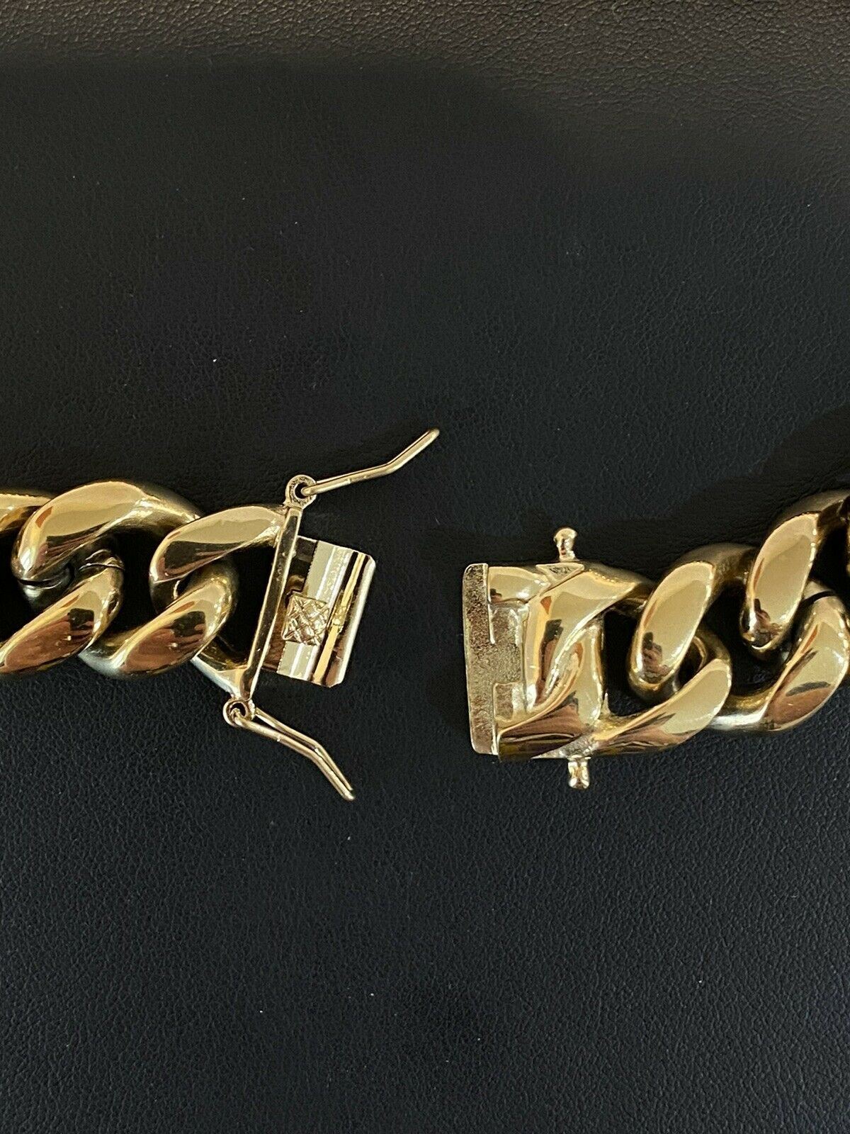 18mm Kilo Chain Solid 14k Yellow Gold Plated SS Miami Cuban Necklace Choker