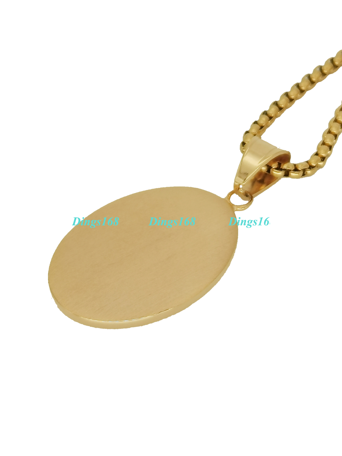 18K Gold Filled Virgin Mary Oval Medal Pendant+18″/20/22/24/26/28″ Necklace A121