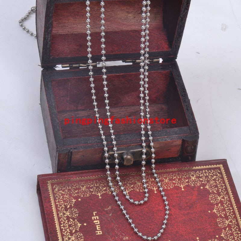 Wholesale1.5/2/2.4/3.2mm Silver Ball Chain Stainless Steel Necklace 10/50/100pcs
