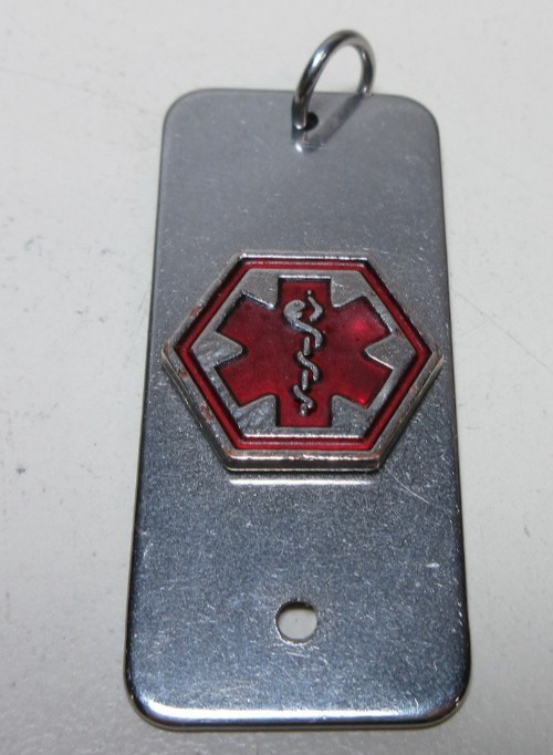 MEDICAL ALERT ID NECKLACE PENDANT ON ANTICOAGULANTS HEALTH EMERGENCY #27