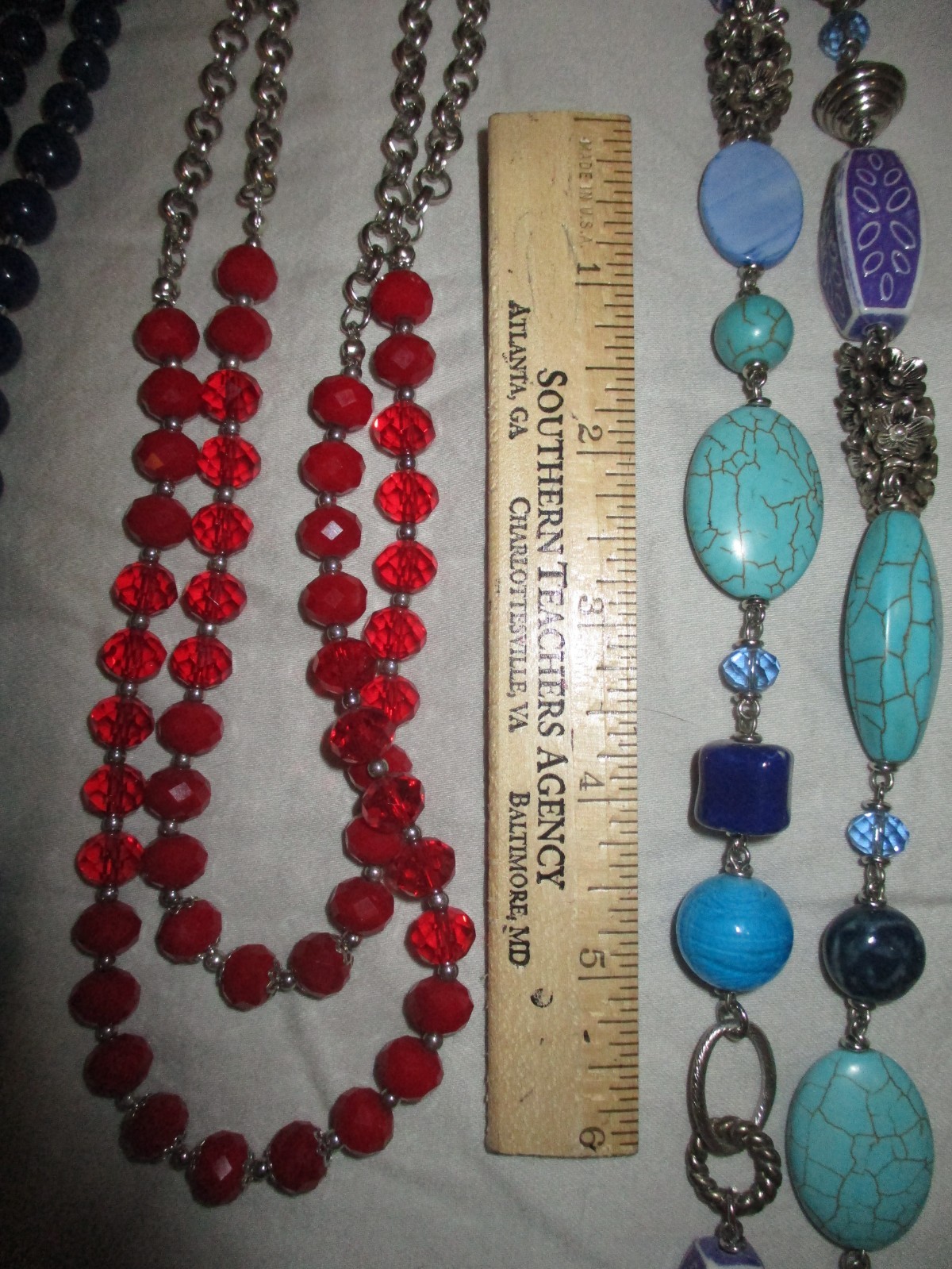 Lot of 6 Necklaces 5 Long 1 Short Various Makers Some Unmarked Nice Quality