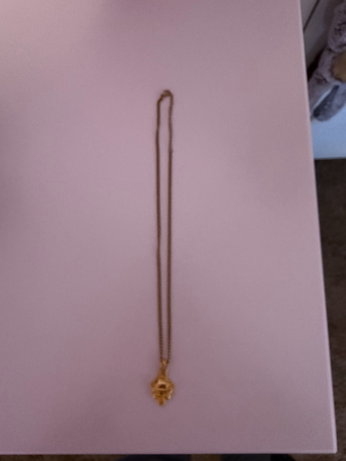 G-59 Records Gold skull Pendant Necklace new excellent condition