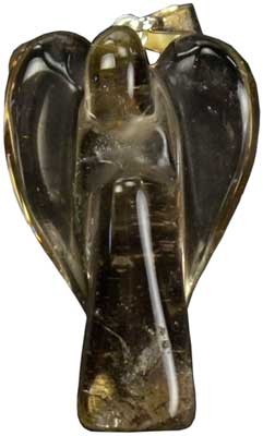 Smoky Quartz Angel Pendant 1-1/4″ Spiritual Crystal (Each Varies Naturally)