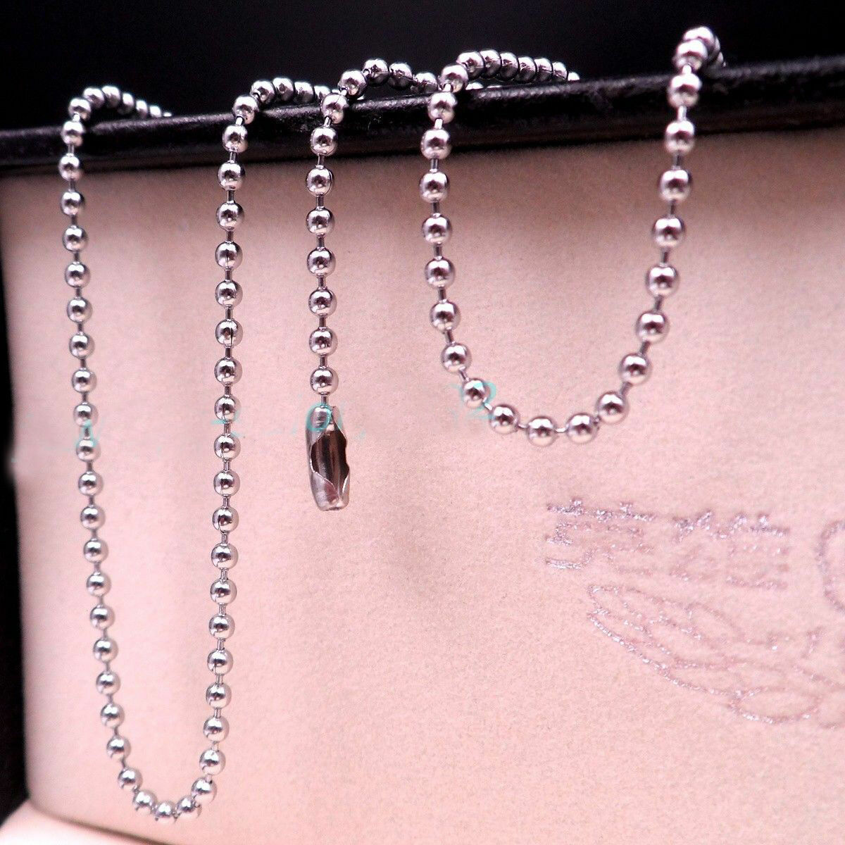 Hotsale Wholesale In Bulk Stainless Steel Lot DIY Ball Chain Necklace 16″-36″