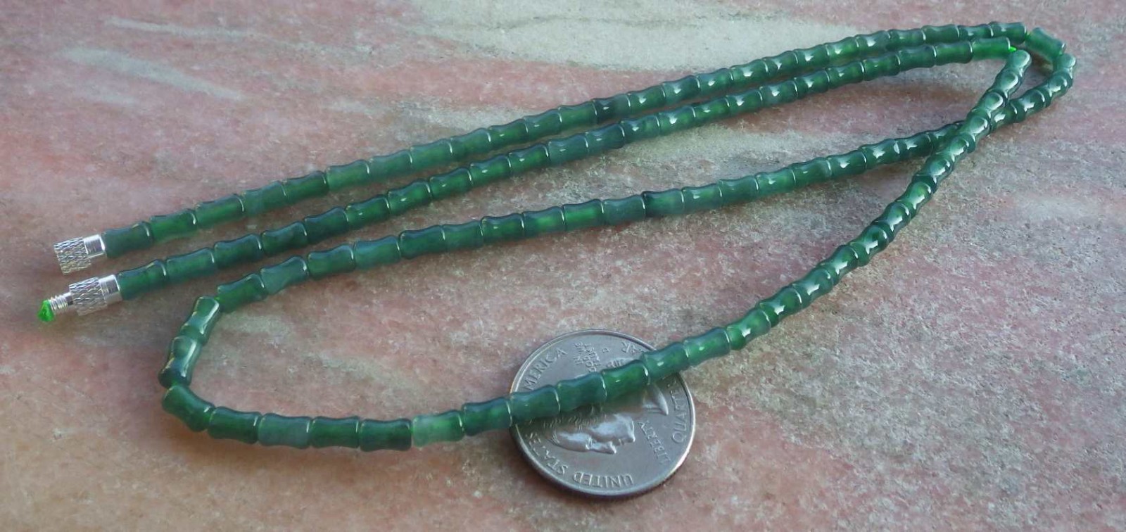 1 Pcs Video Certified Natural A Jade Jadeite Bamboo Bead Necklace 项链 122924