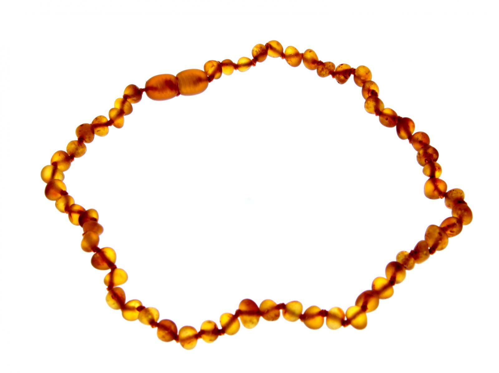 CERTIFIED 100% Genuine Baltic Baroque Adult Amber Beaded Necklace 6-8 mm.