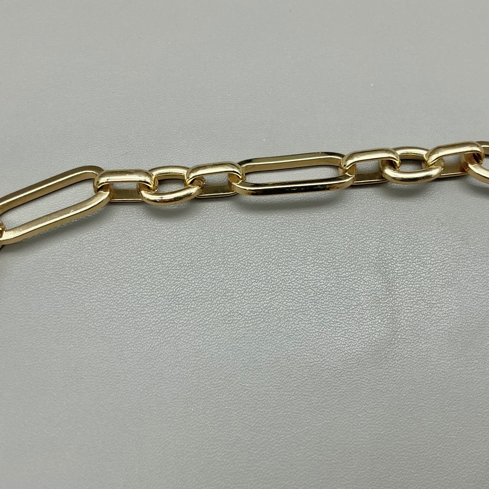 Gold Tone Heart Pendant Paperclip Chain Toggle Necklace Rhinestone 18-20in