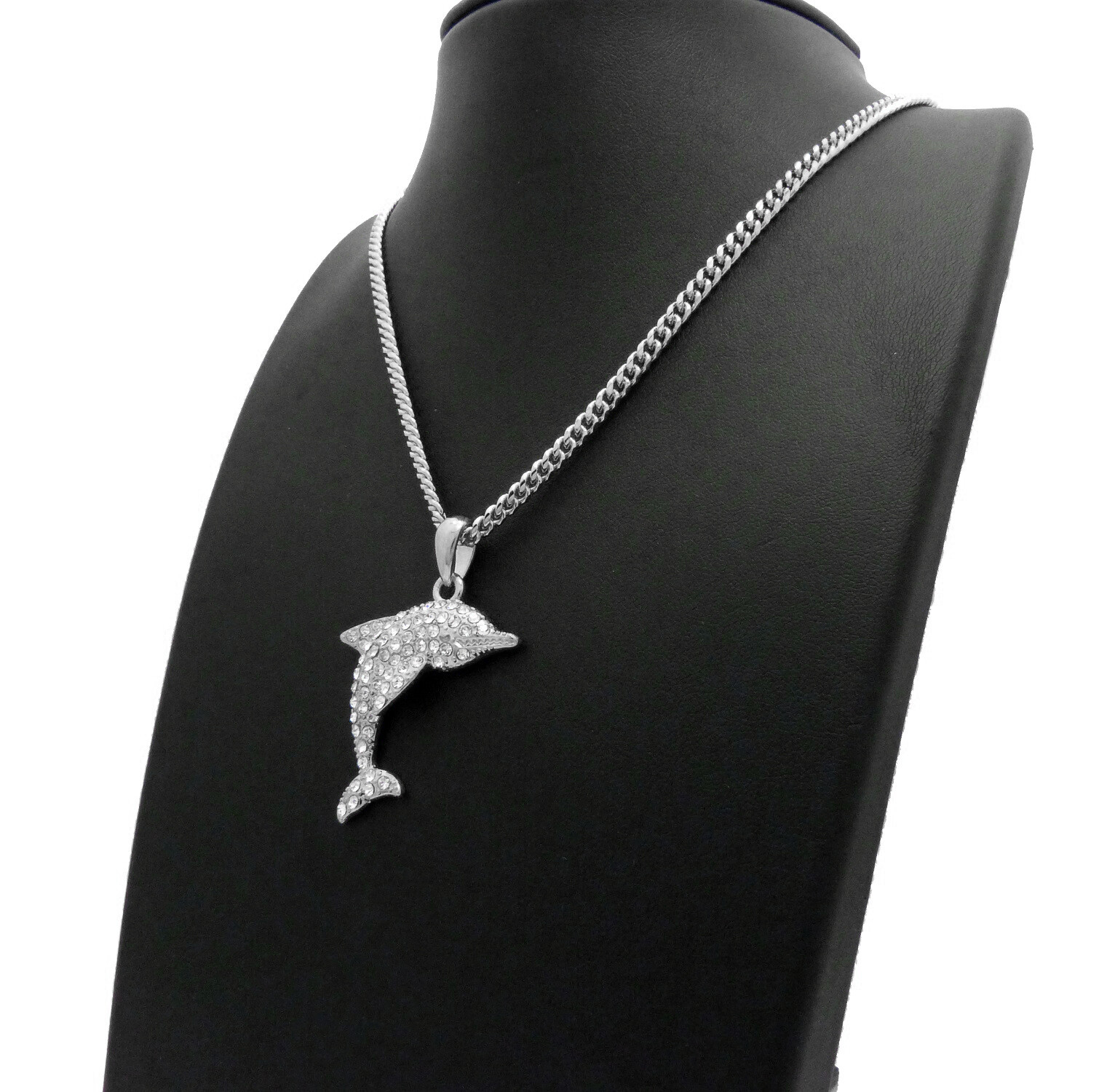 Iced YOUNG DOLPH Dolphin Pendant & 18″ 20″ 24″ Cuban Rope Box Chain Necklace
