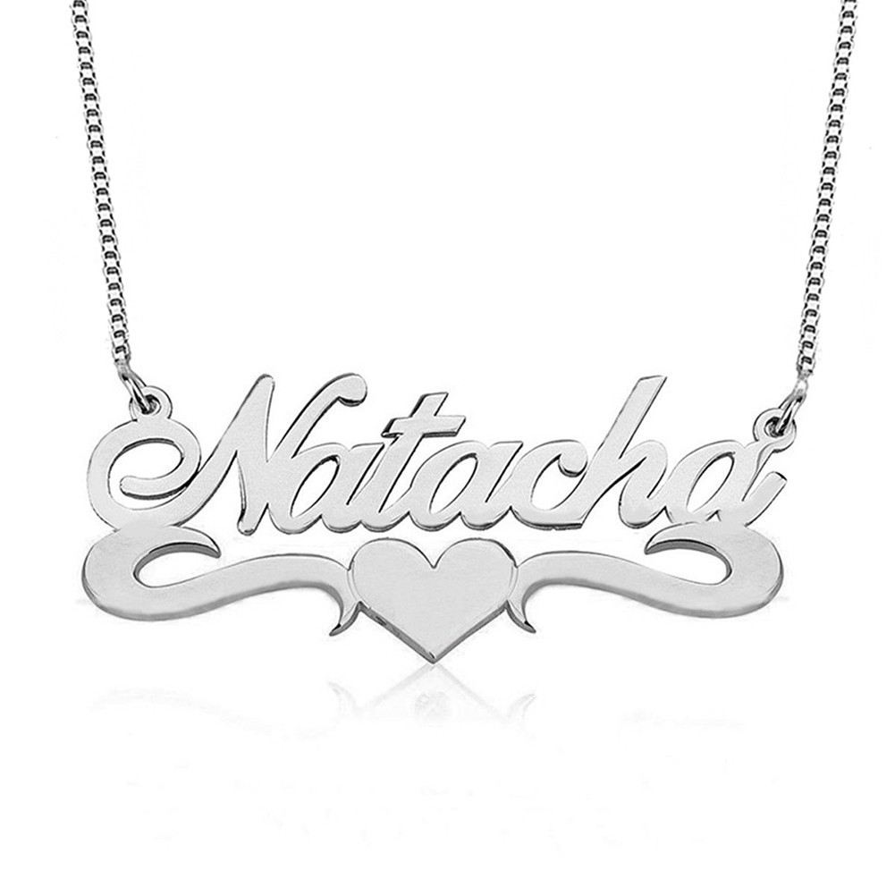 Personalized Name Heart Pendant Necklace for Women Custom Made with Any Names