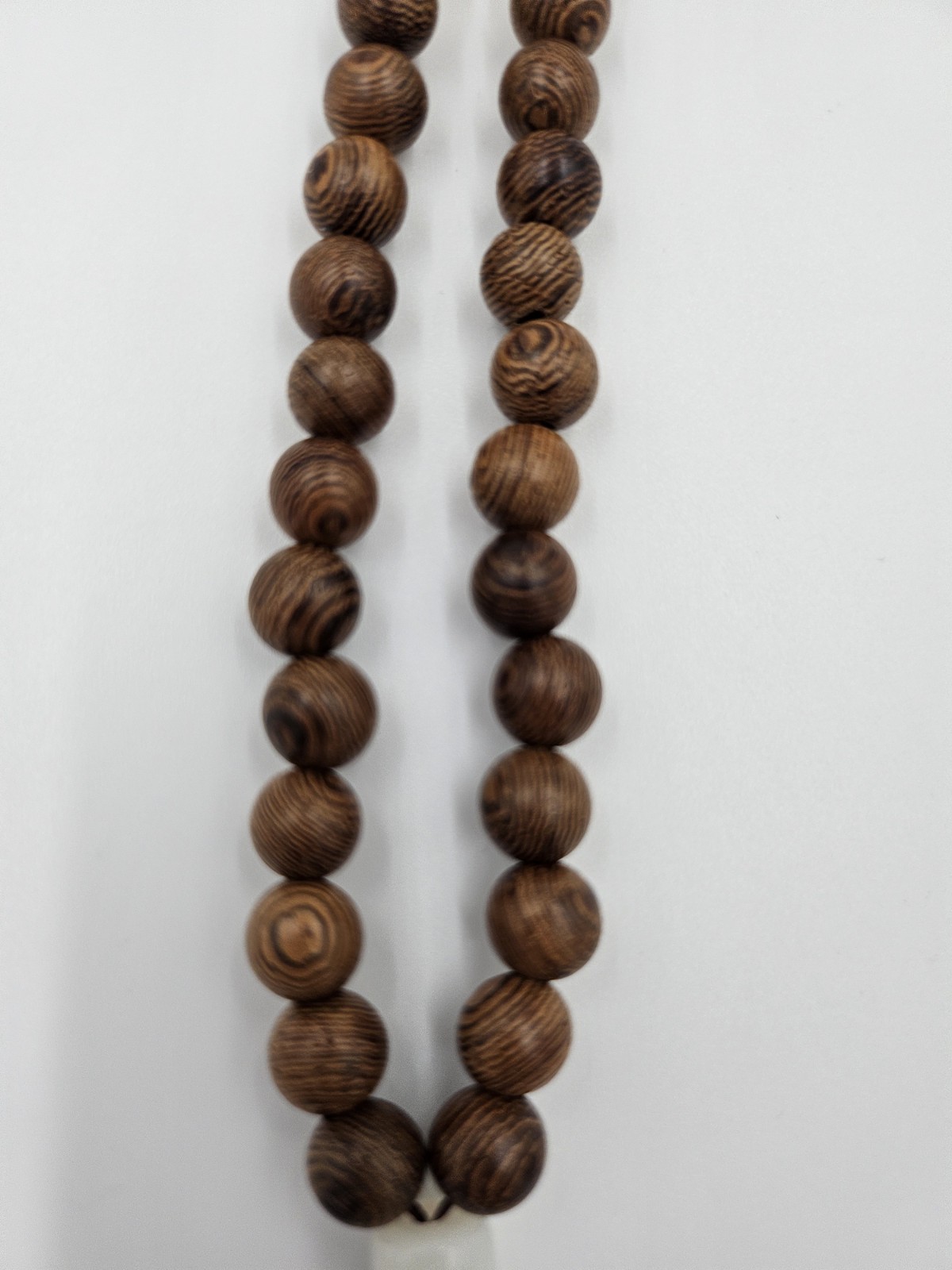 New Vintage Nepal Long Buddhist Mala Wood Beaded Pendant Necklace Ethnic Style