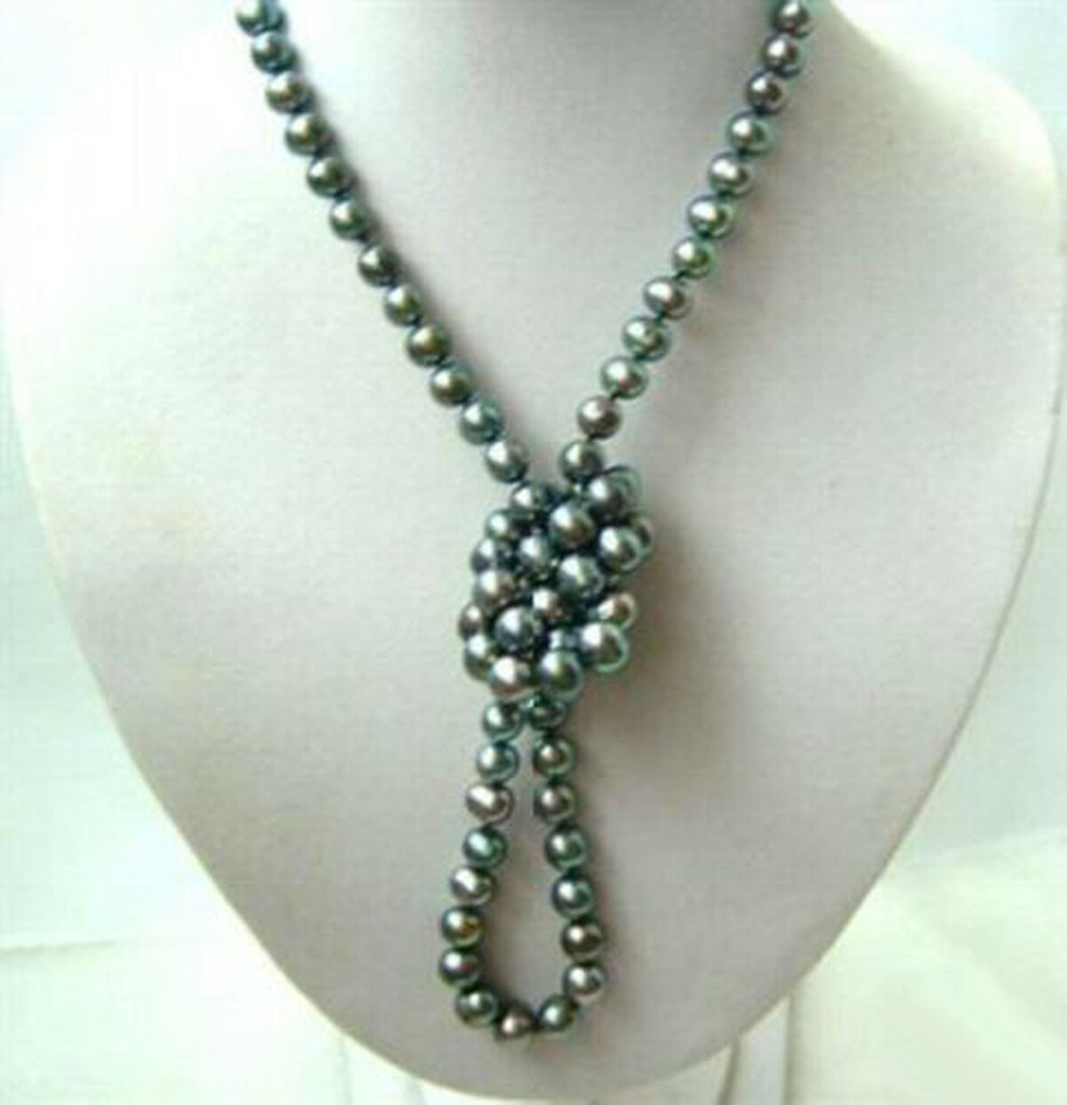 Genuine Natural 7-8mm Real Black Freshwater Pearl Necklace Long 36/48/70/100″