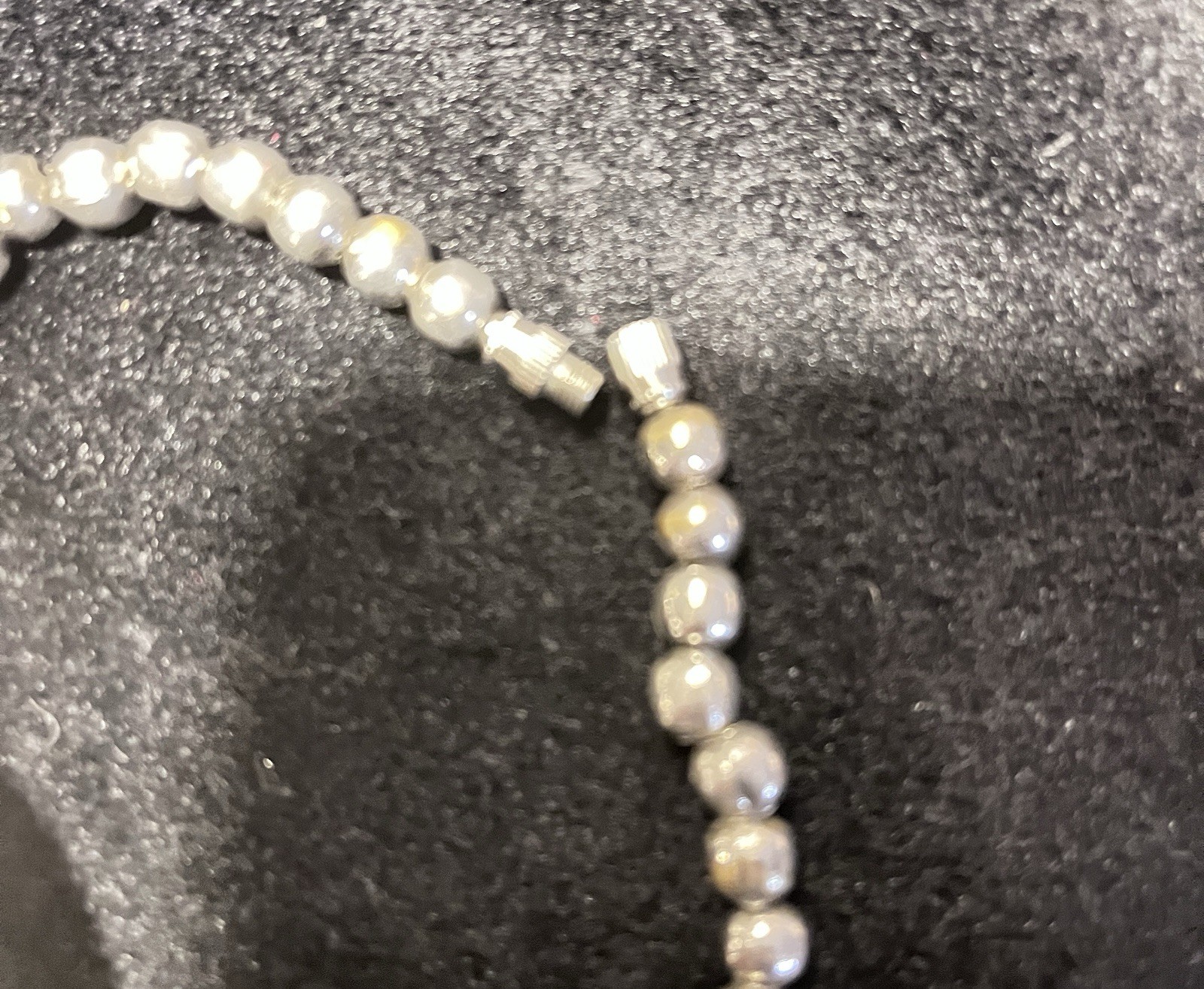 Silver Tone Snake Chain Statement Necklace Metal Chain, No Stone, Undated