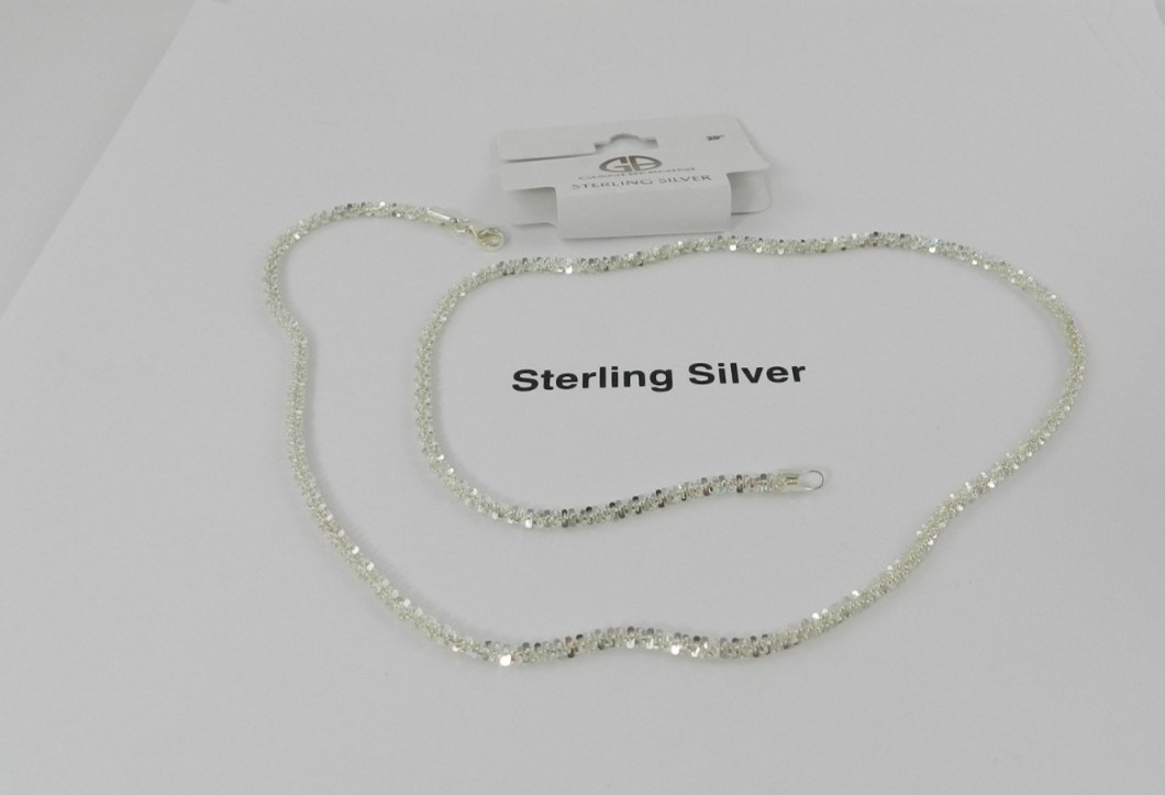 Giani Bernini 20″ Sparkle Link Chain Necklace in Sterling Silver