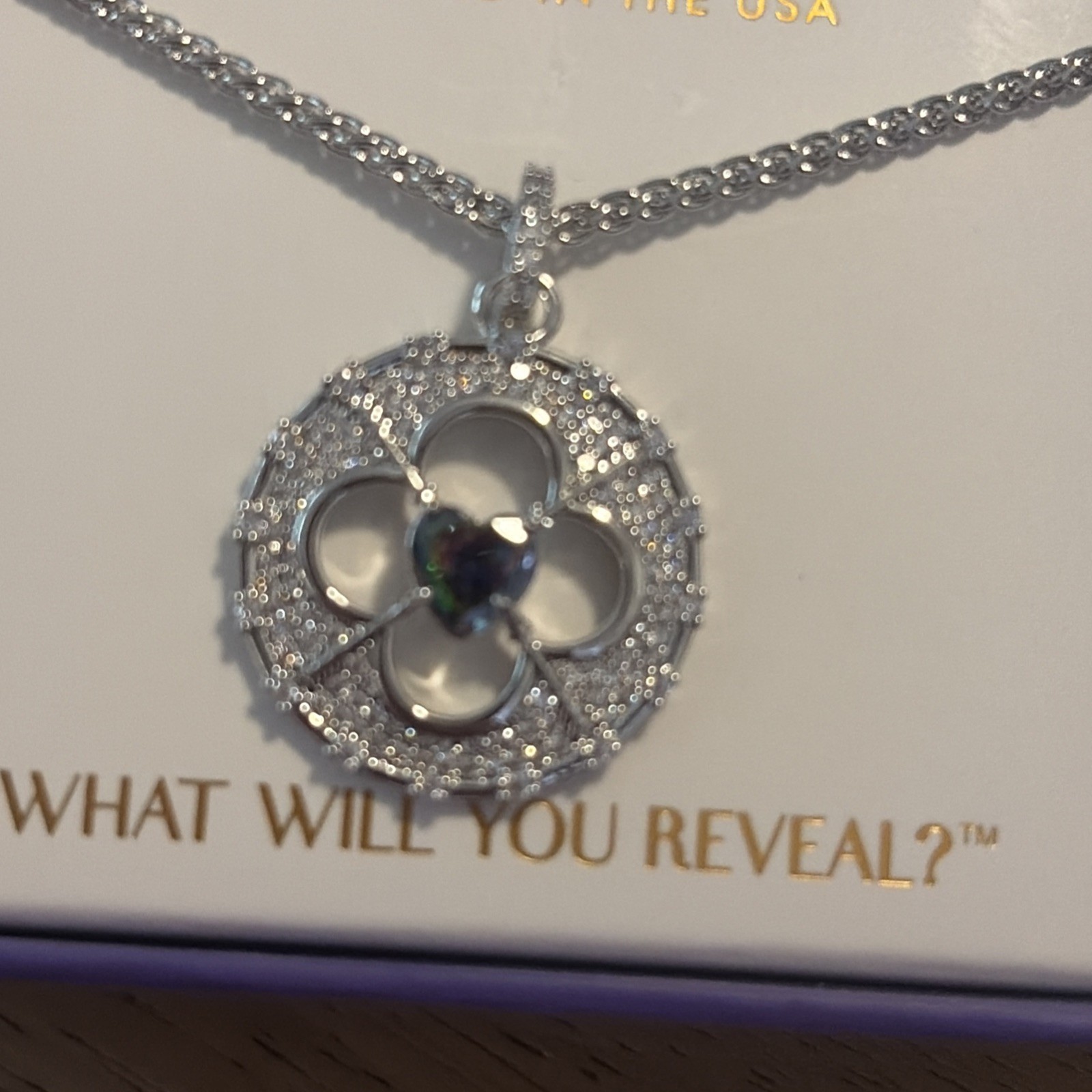 Bomb Party June 2026 NK76173 Designer Details, clover heart necklace NIB