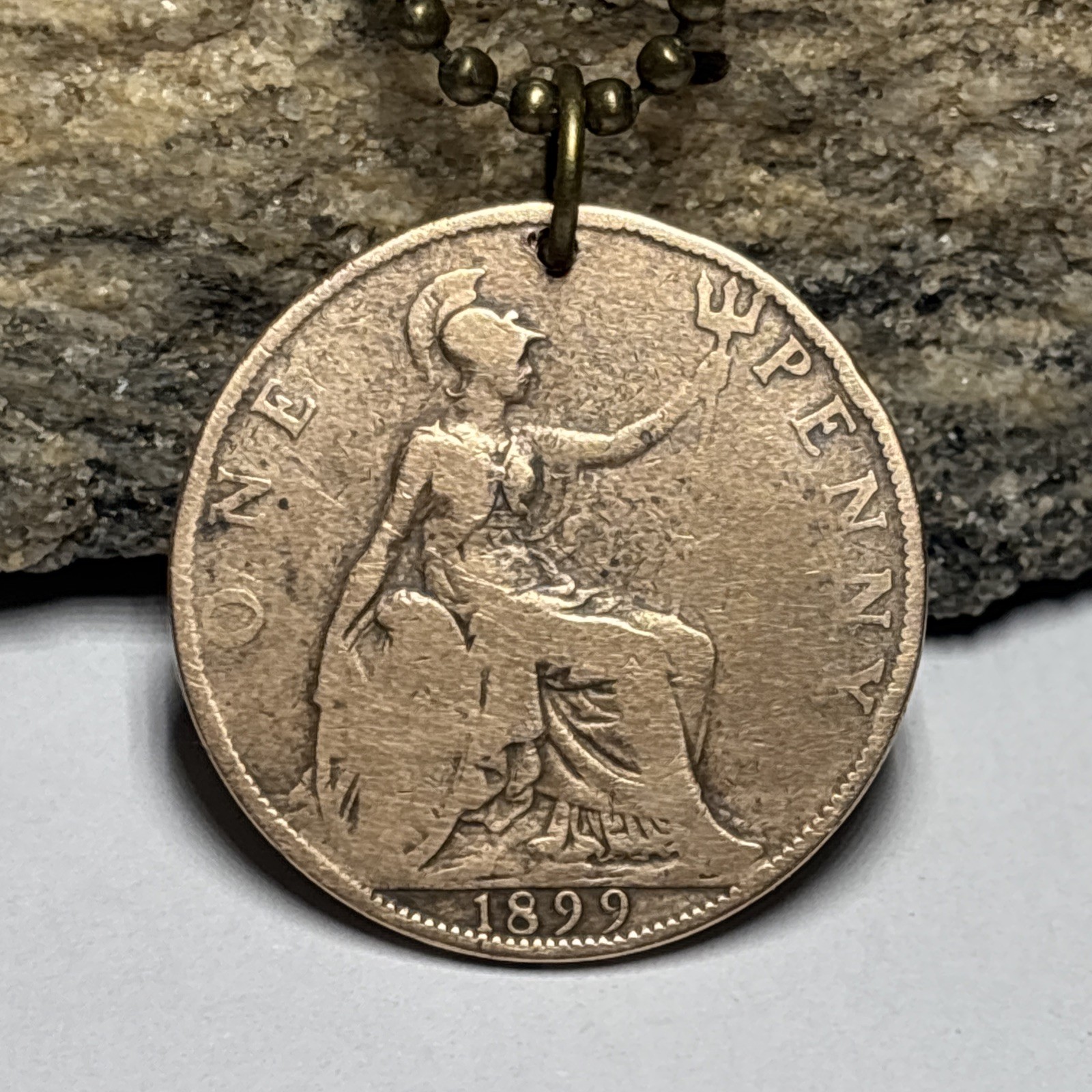 1899 England UK P. Coin Pendant Victoria London. Great Gift! 🎁 Wear History!