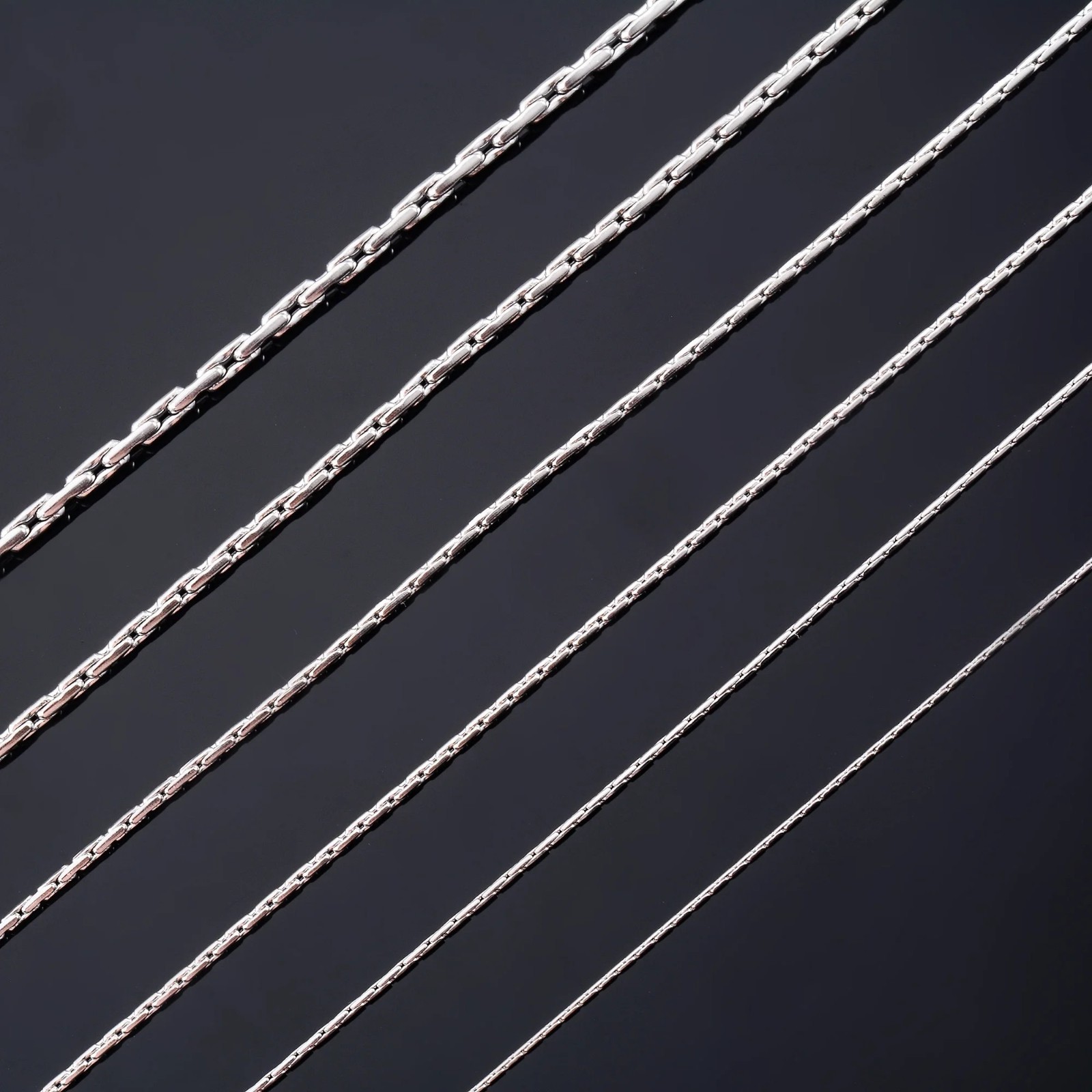 Thin Silver Necklace Link Cable Chain for Women | 316l Stainless Steel Jewelry