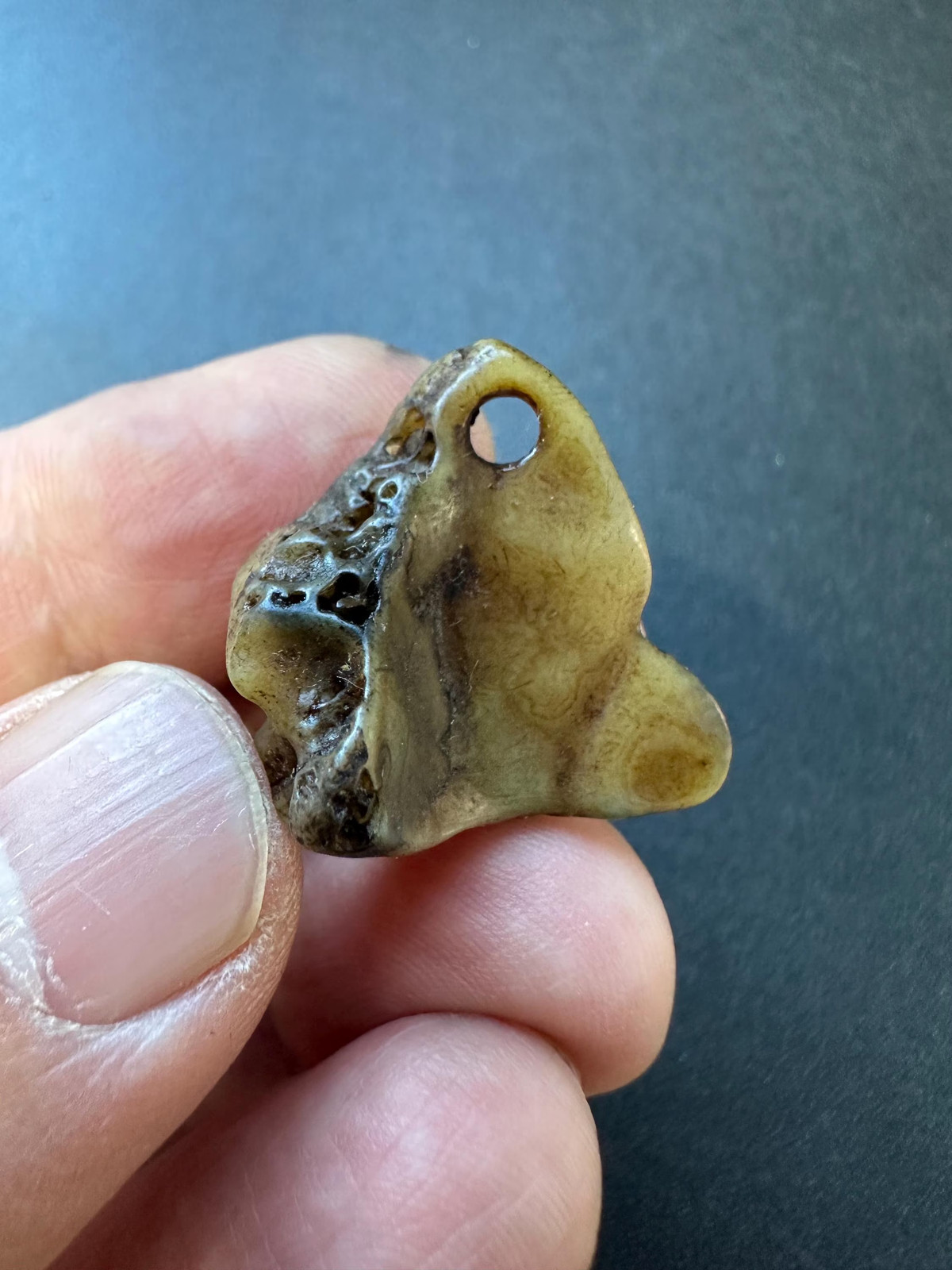 Nepal Himalayan Yak Bone Skull Talisman | Tibetan Buddhist Kapala Pendant | Sac