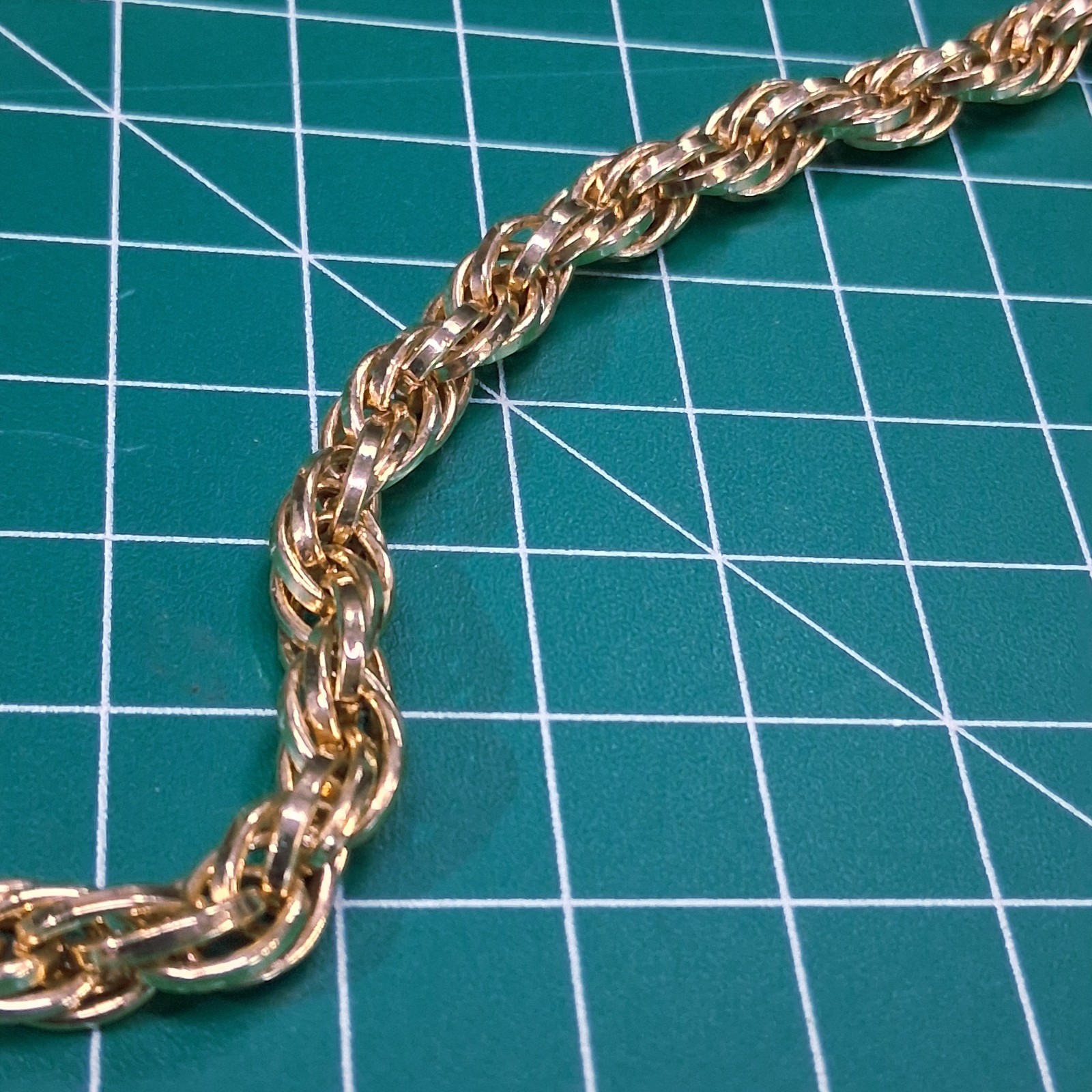 Polished Thick 35” Wheat, Snail & Double Link Rolo Chain Necklace