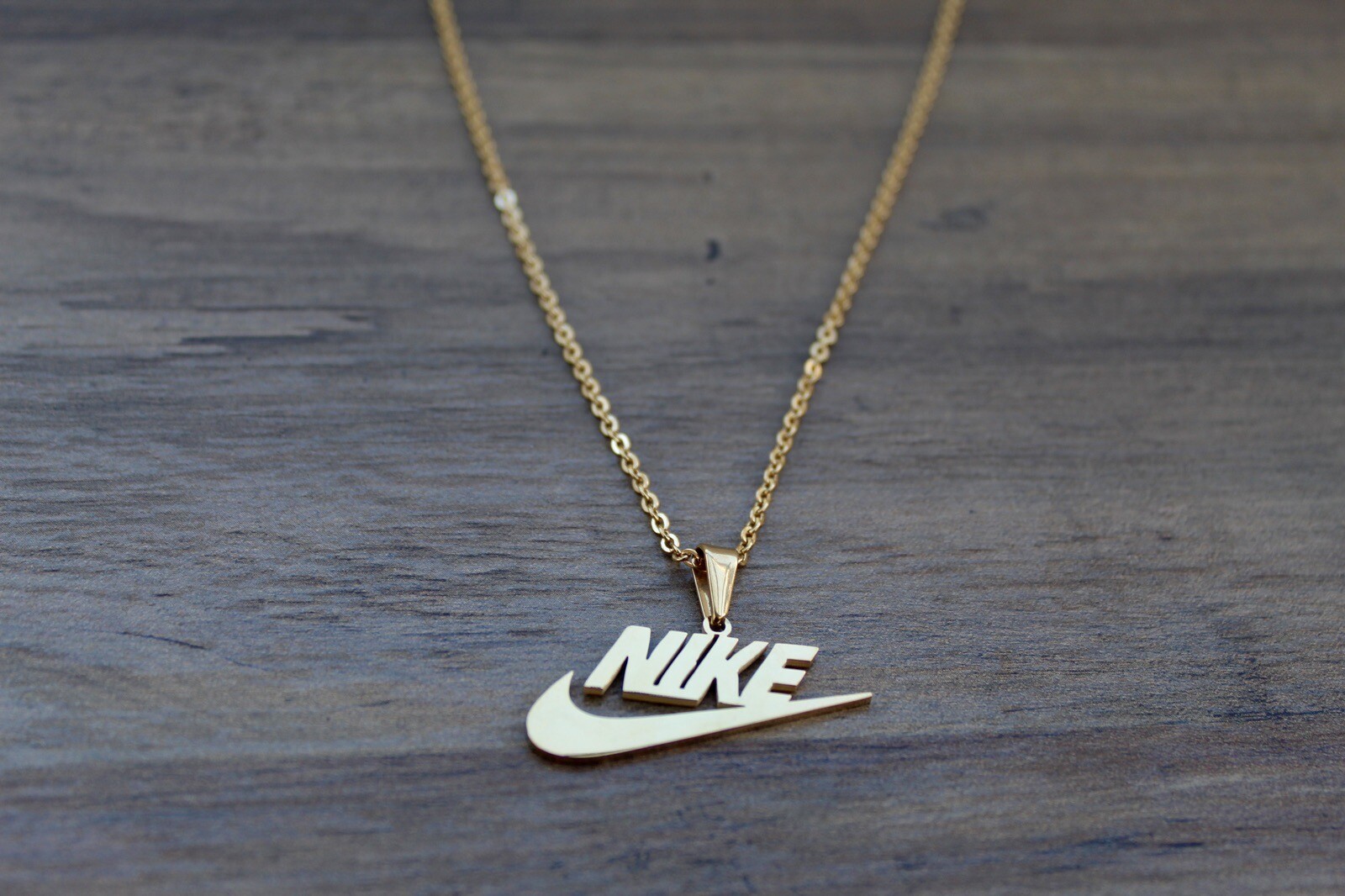 Nike Swoosh 18K Gold Necklace