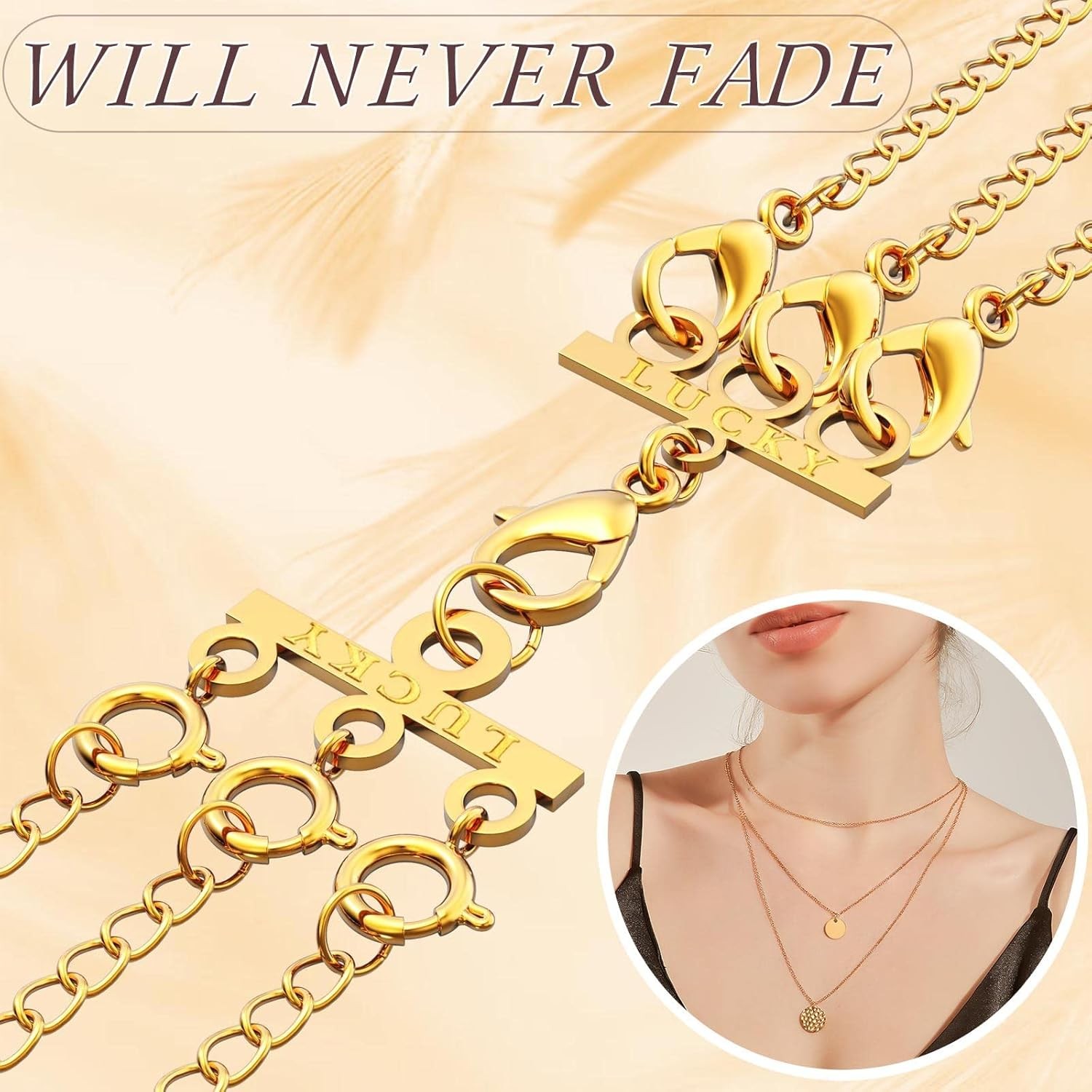 Necklace Layering Clasp Gold & Silver Plated Necklace Connectors Multiple