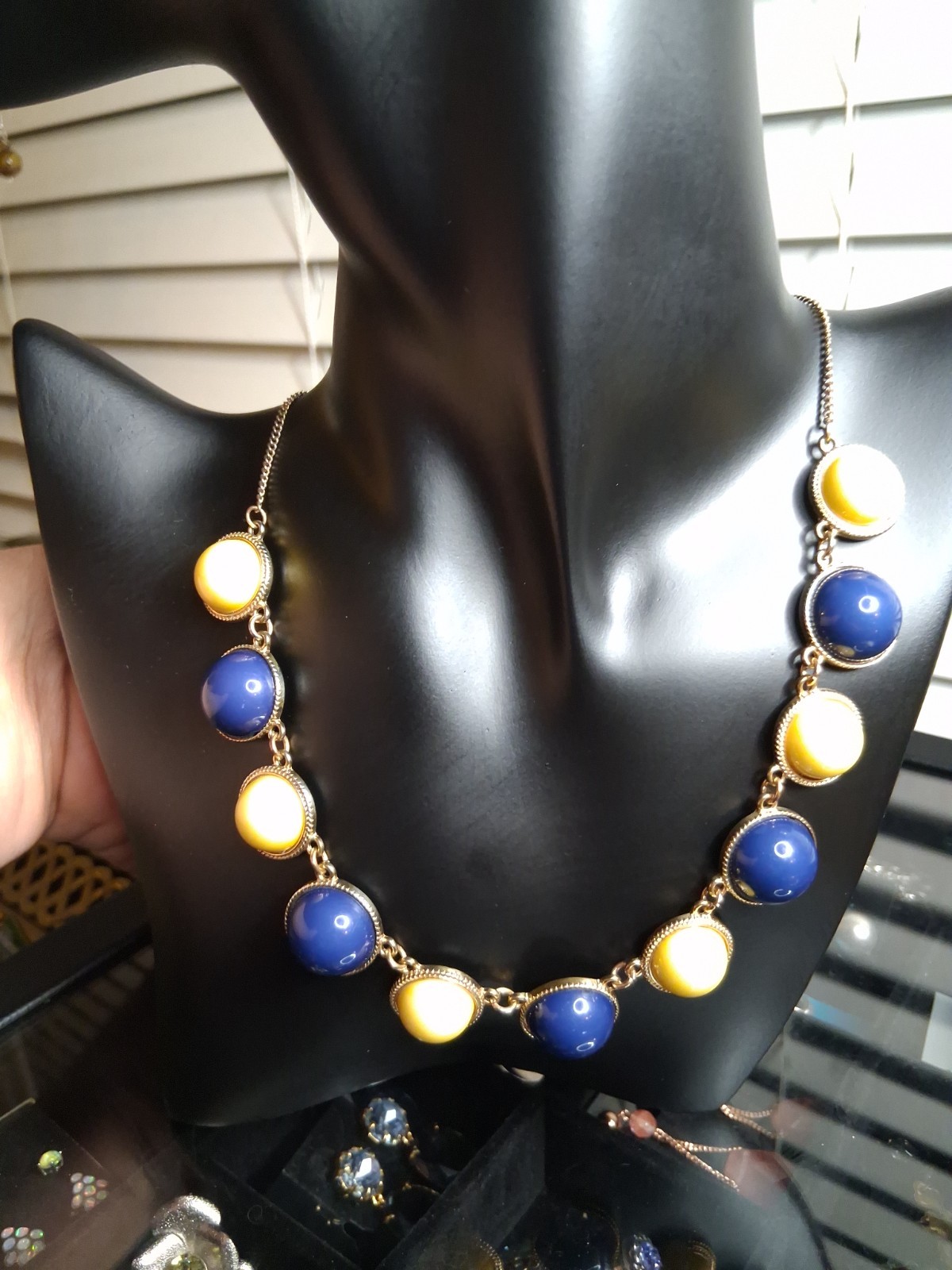 LOT OF 3 BUBBLE TYPE BIB NECKLACE BY DESIGNER CC, BR, AND JC