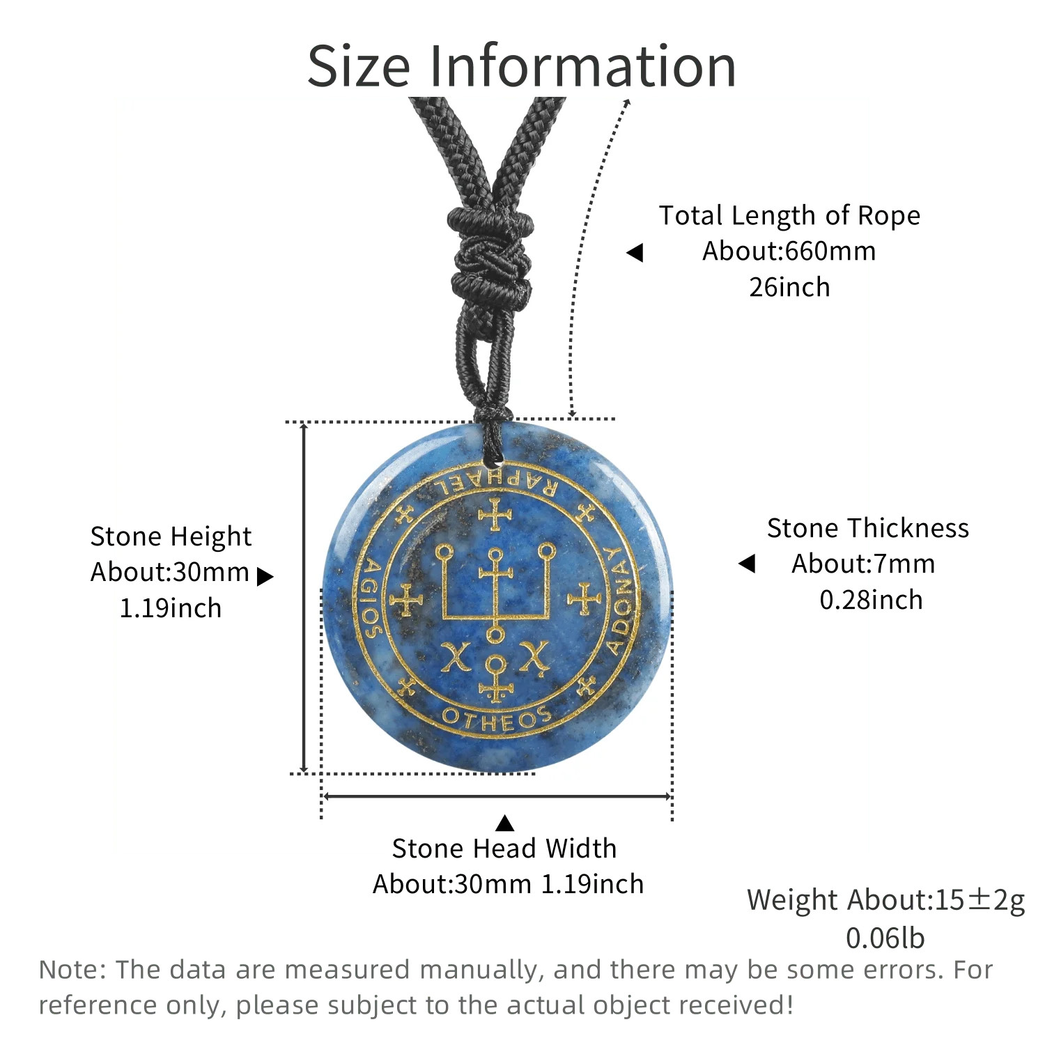 Solomon Seven Archangel Michael Gem Lapis Lazuli Gabriel Health Amulet Talisman