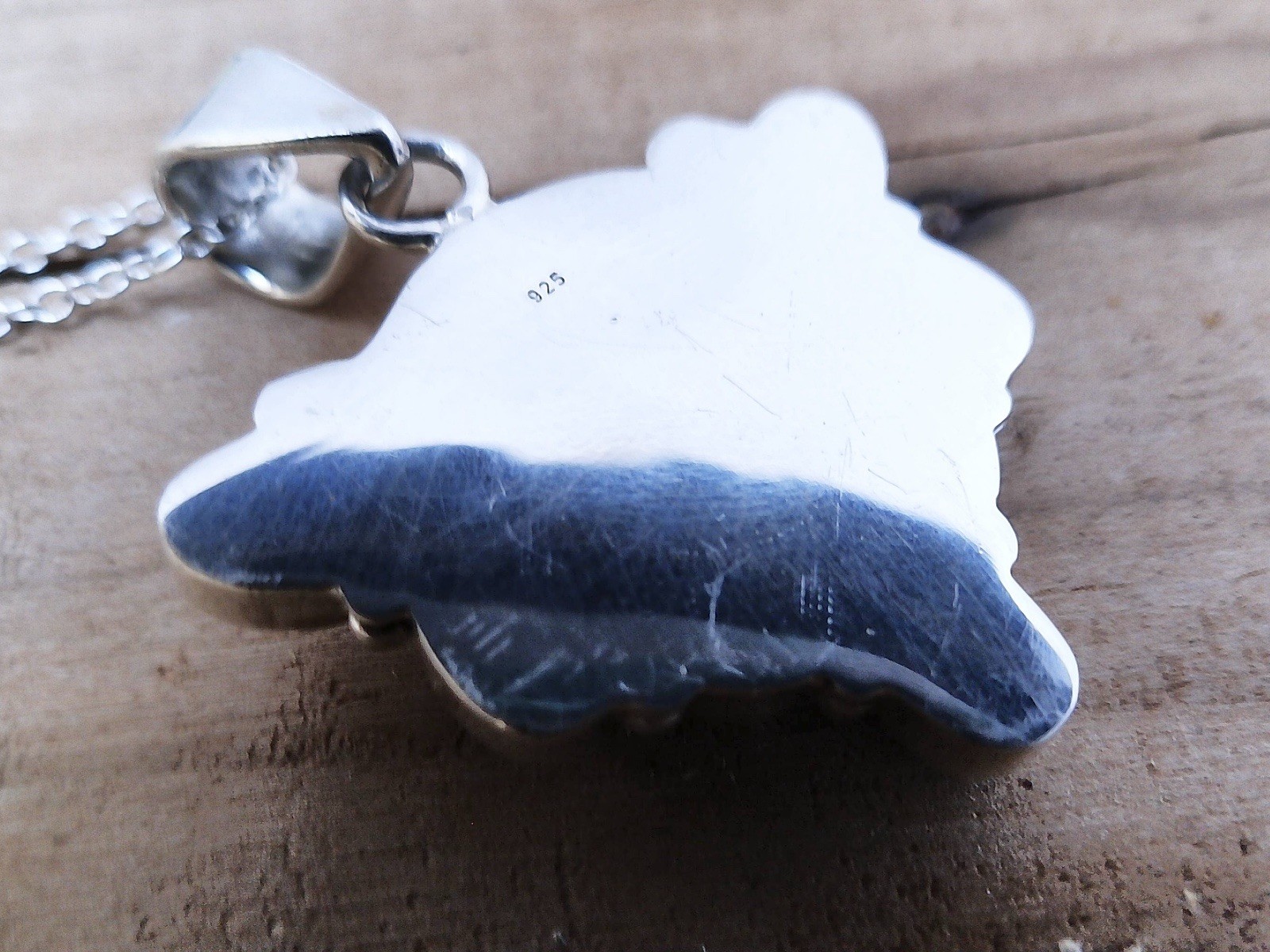 Genuine Queen Pink Conch & Moonstone Pendant with 925 Sterling Silver Chain