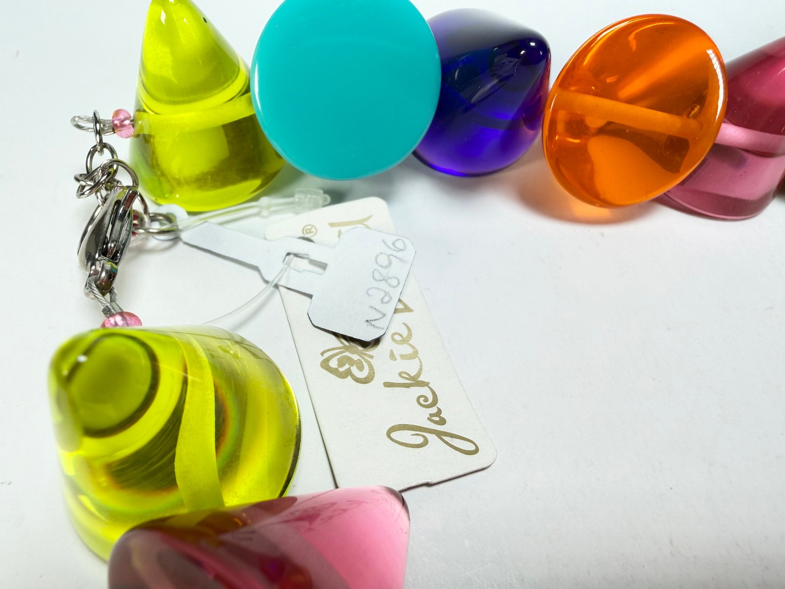 Jackie Brazil “KL Kones” Transparent Paris Mix Large Cones Necklace ( N2896)