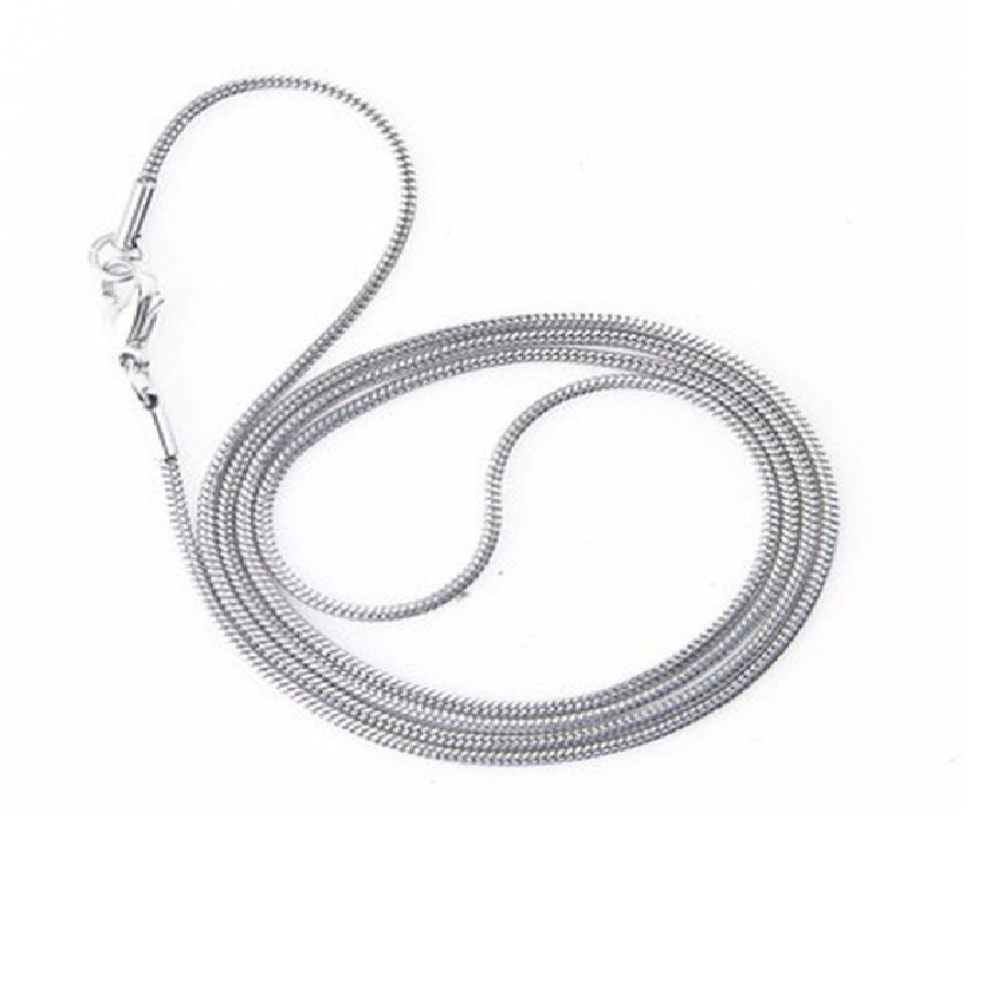 Designer Inspired 925 Sterling Silver Italian 1.2mm Thin Snake Chain Necklace