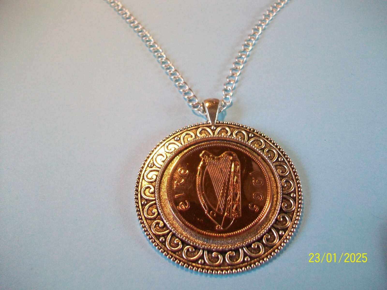 PENNY COIN – IRISH HARP – LIMITED EDITION CASED CURB NECKLACE – 1928 to 1968