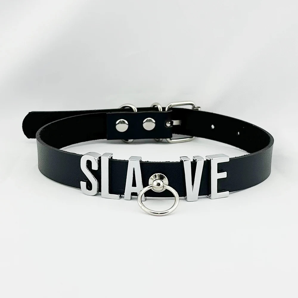 Collar BDSM Gift Pu Leather Custom Choker Necklace Punk DIY Chocker Party L7