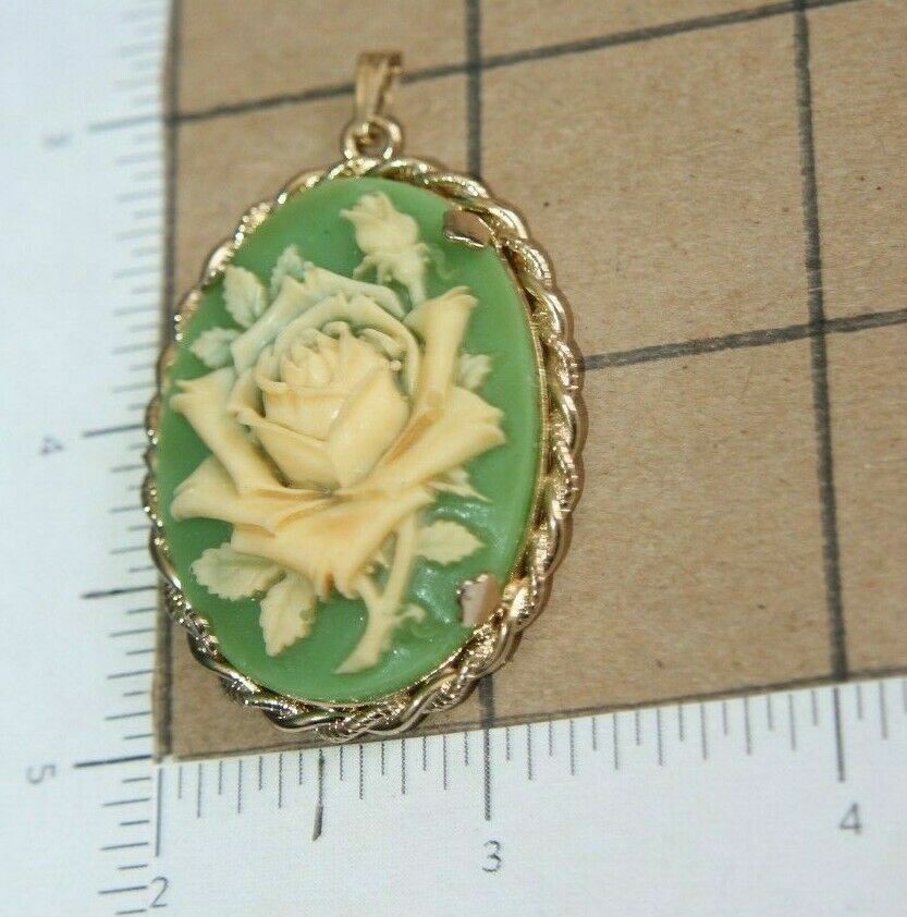 Handcrafted Gothic Victorian Vintage Cameo Necklace Pendant or Brooch Jewelry