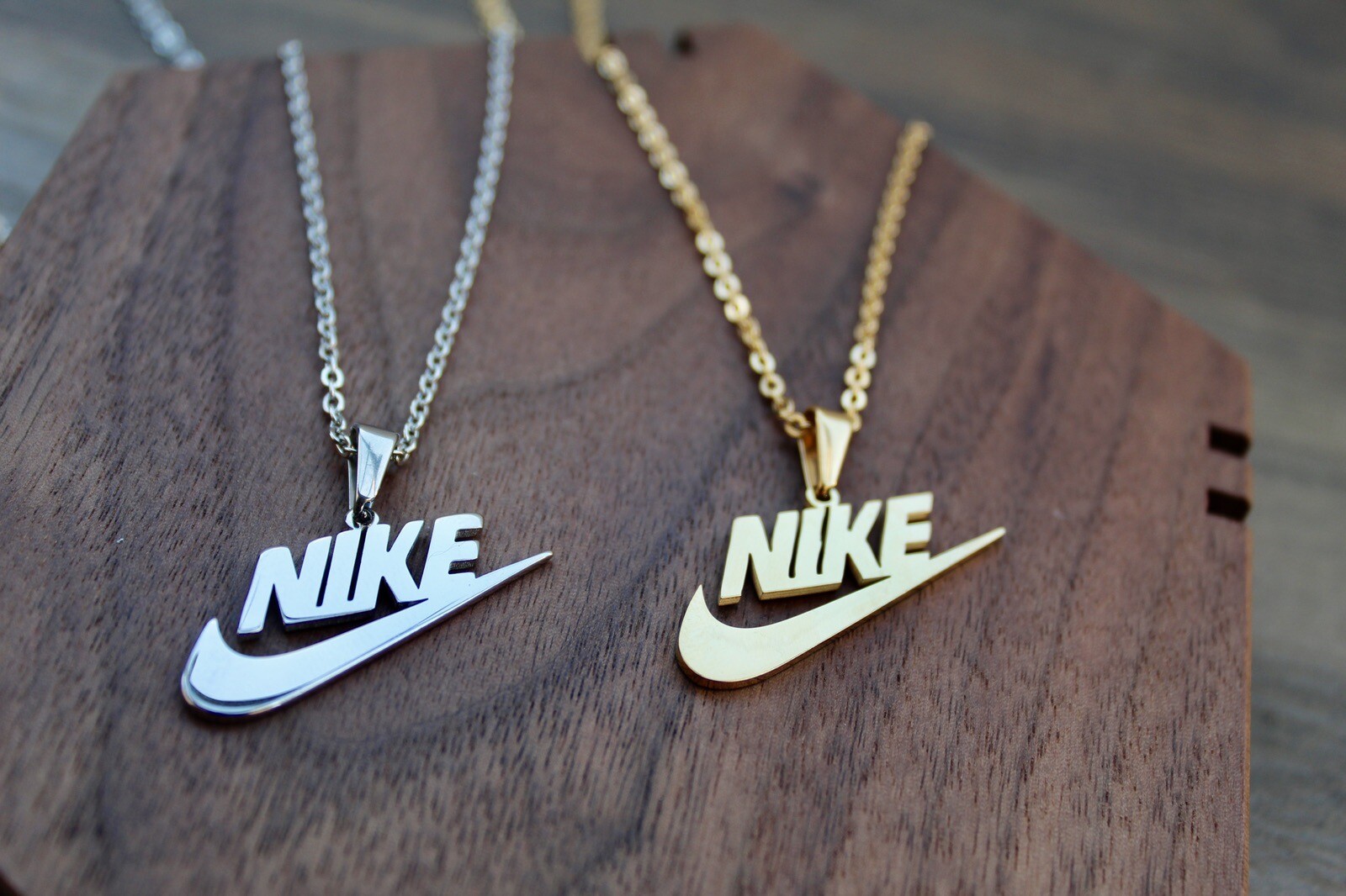 Nike Swoosh 18K Gold Necklace