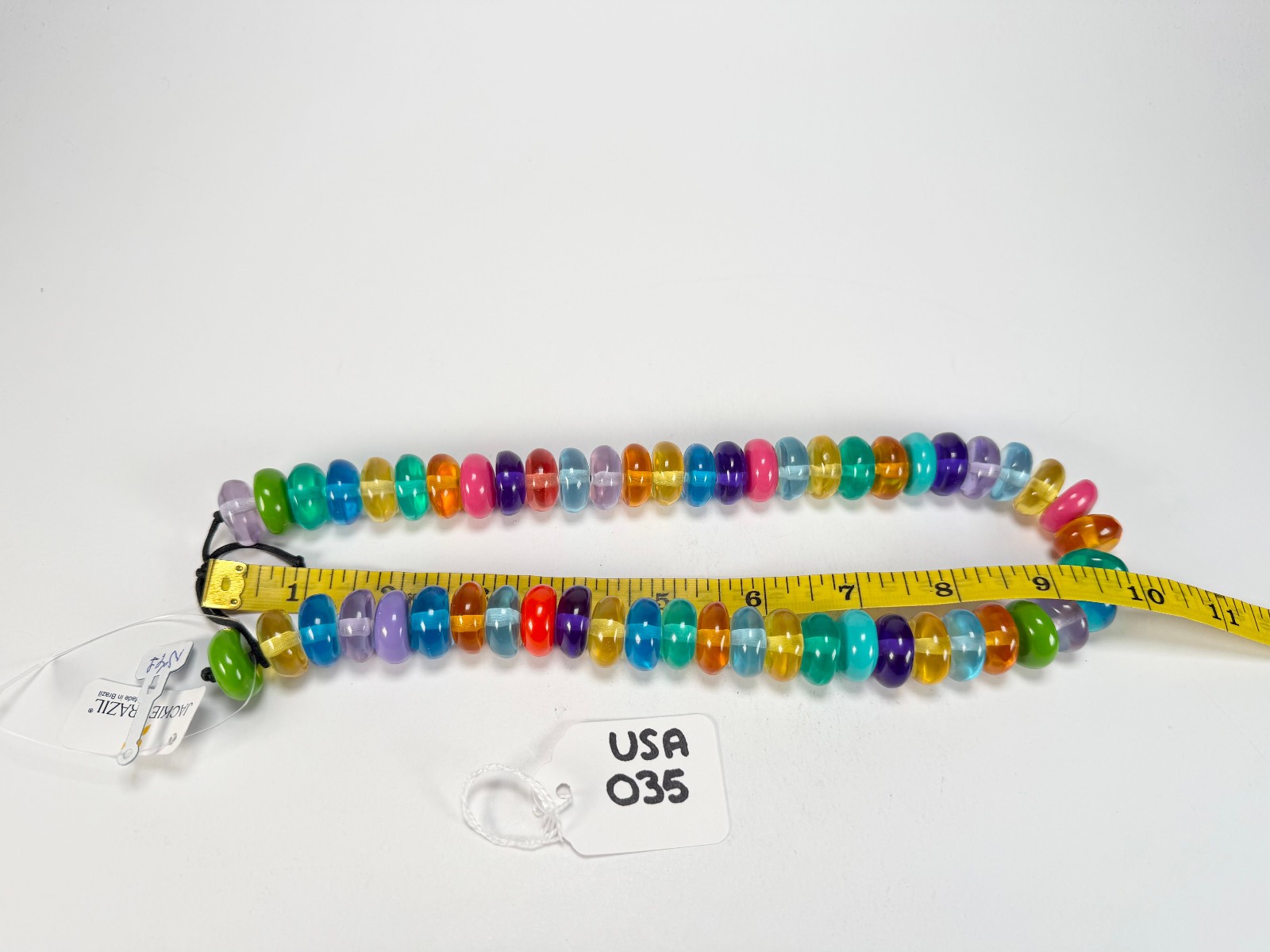 Jackie Brazil “Ana” Transparent Summer Mix Resin Wheels 70cm Necklace ( N0044 )