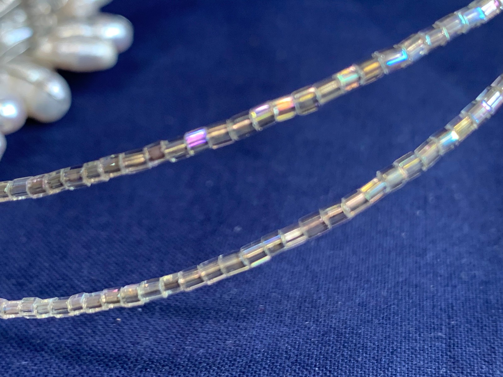 Pearl Cluster Choker 20″ Costume Jewelry Fresh Water Beaded Chain Necklace