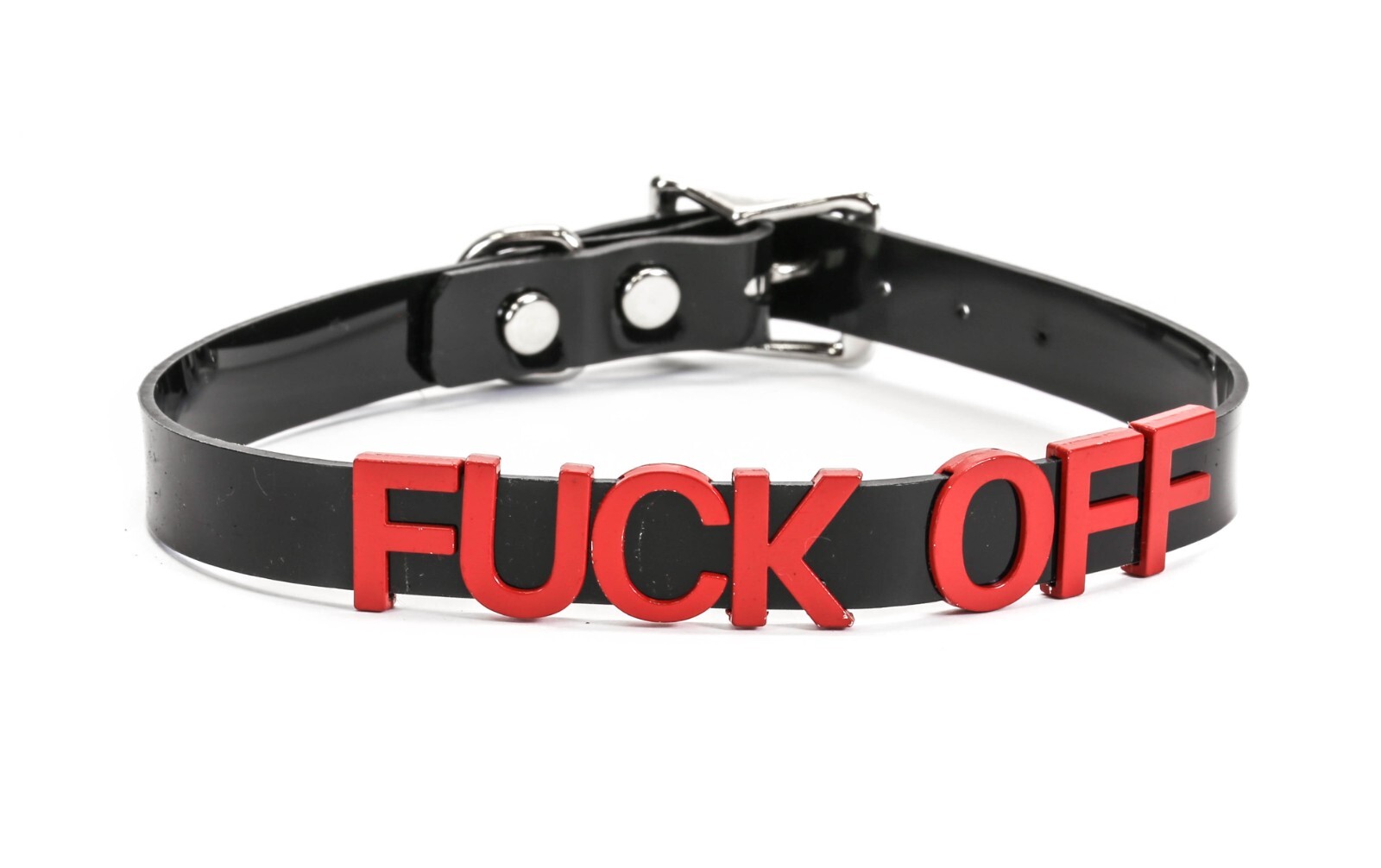 Black Vinyl Slave Name PVC Red Bdsm-Choker-Slut-Collar-Choker-Adult-Kinky