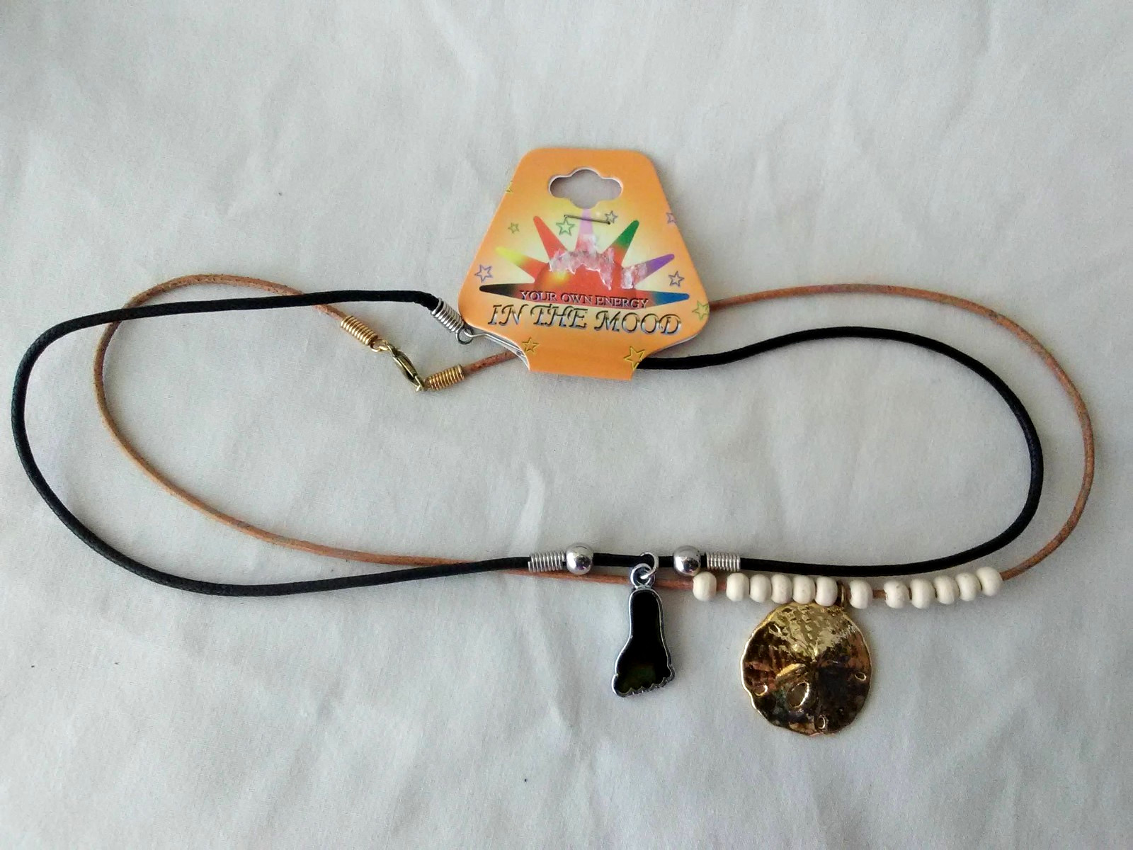 2 Lot Surfer Necklaces Hang Ten Sand Dollar Ethnic Tribal 18″ Gift US Seller New