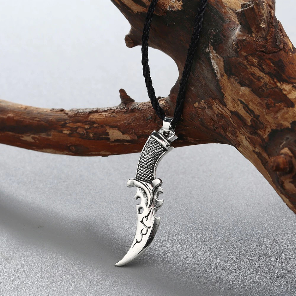 Men’s Fashion Jewelry Vintage Silver Dagger Viking Slavic Pendant Necklace 1-153