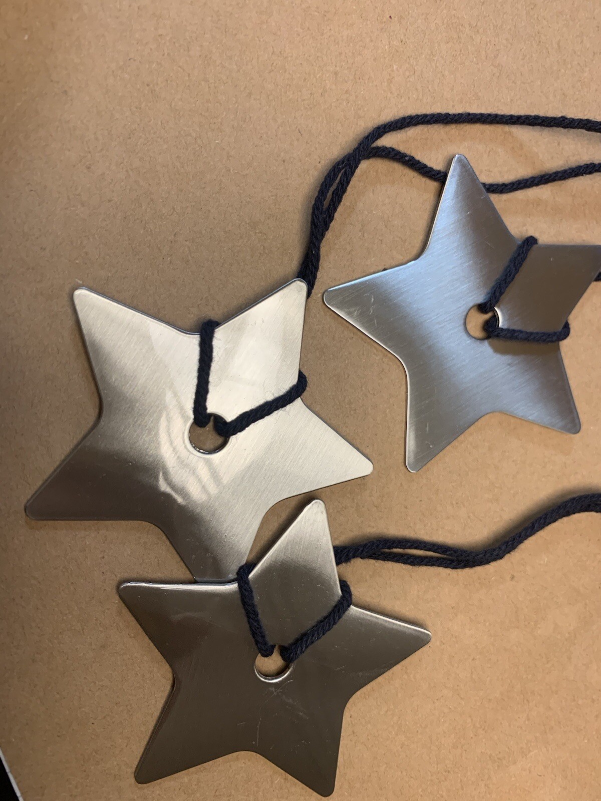 (1) Dior Silver Metal Star Pendant Key Chain Key Ring Bag Charm 100% Authentic