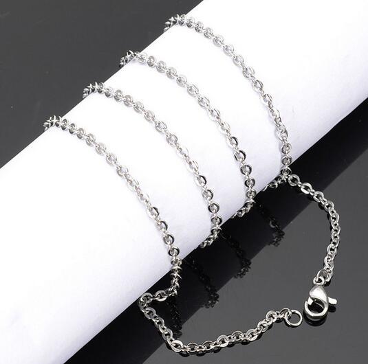 100pcs Lot Female stainless steel 16”-32” rolo chain necklaces 1.5/2/2.3/3mm