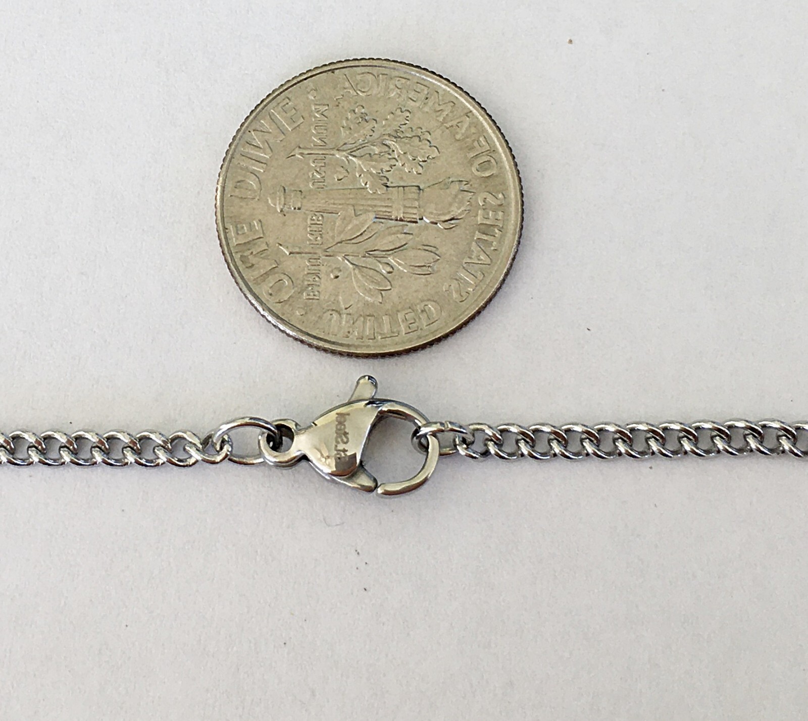 Stainless Steel 2mm Curb chain 316L size choice 18, 20, 22, 24, 26″