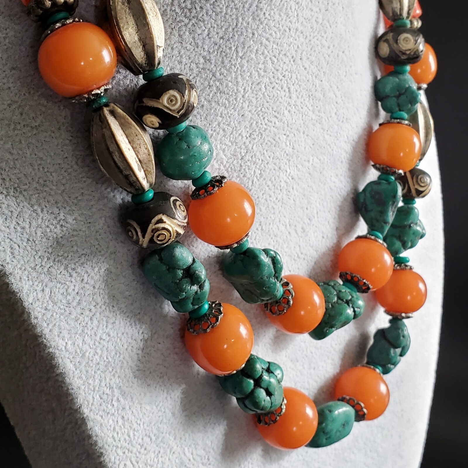 NWT Bohemian Boho Lot of 2 Necklaces 19 to 22 in. World Market Exclusive India