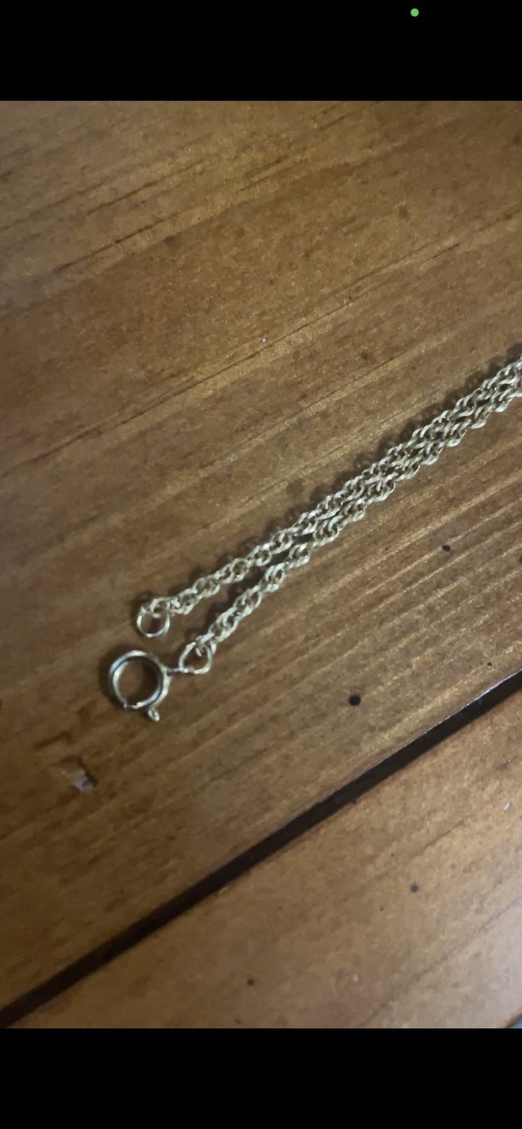 14k Gold Rope Chain Necklace, Spring Ring Clasp
