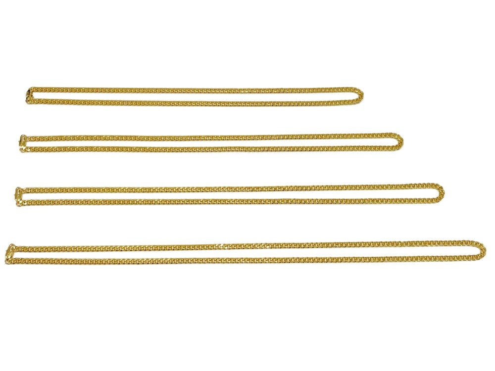 18k gold 4mm Mens Miami Cuban Link Chain SOLID yellow gold Necklace 20-26 in