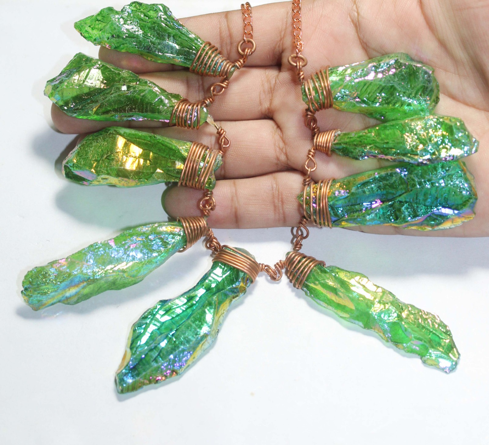 Sunshine Druzy Gemstone Handmade Necklace Jewelry Necklace Size 18 Inches
