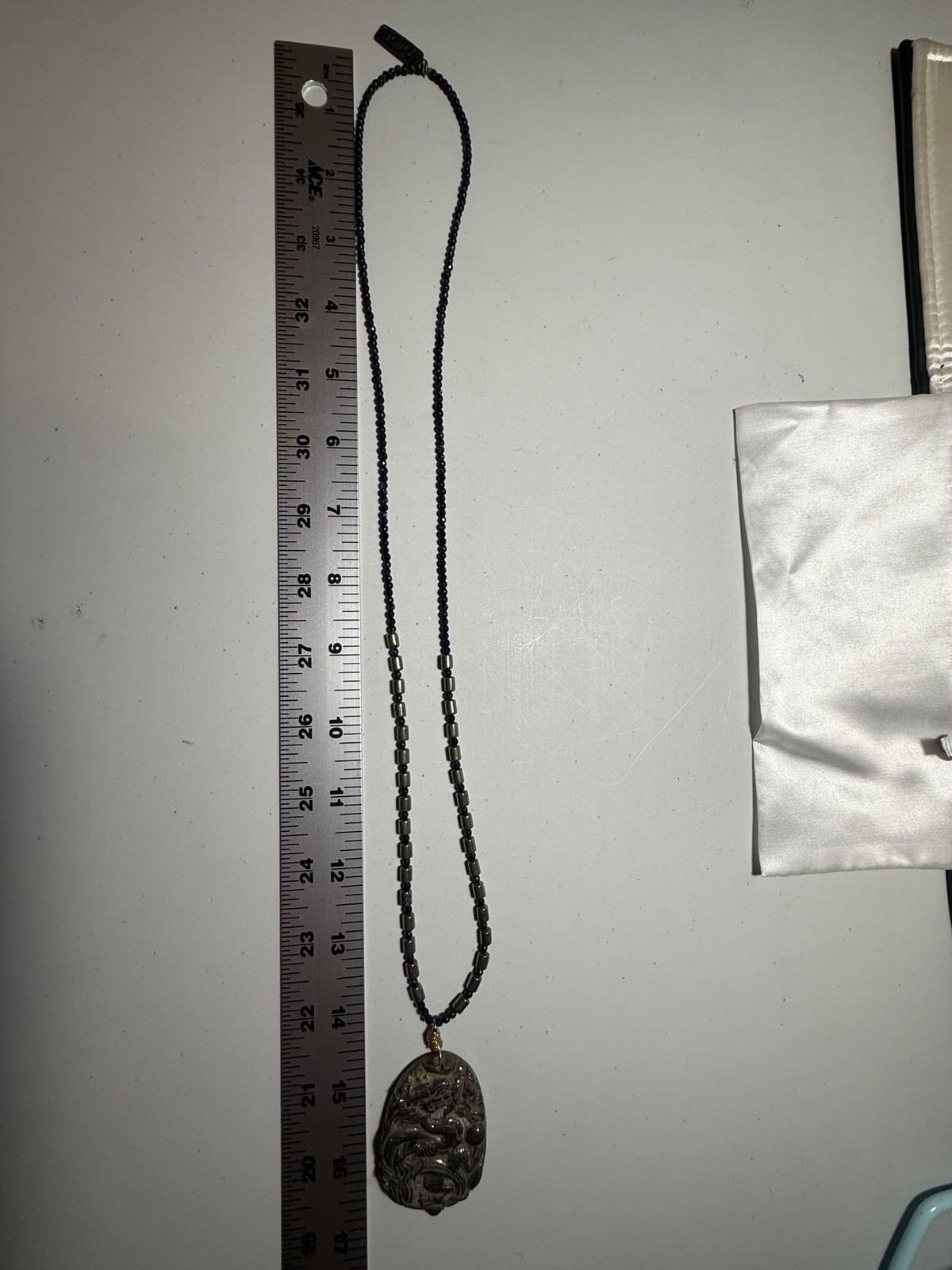 Dragon Pendant Necklace Black/Grey – Estate