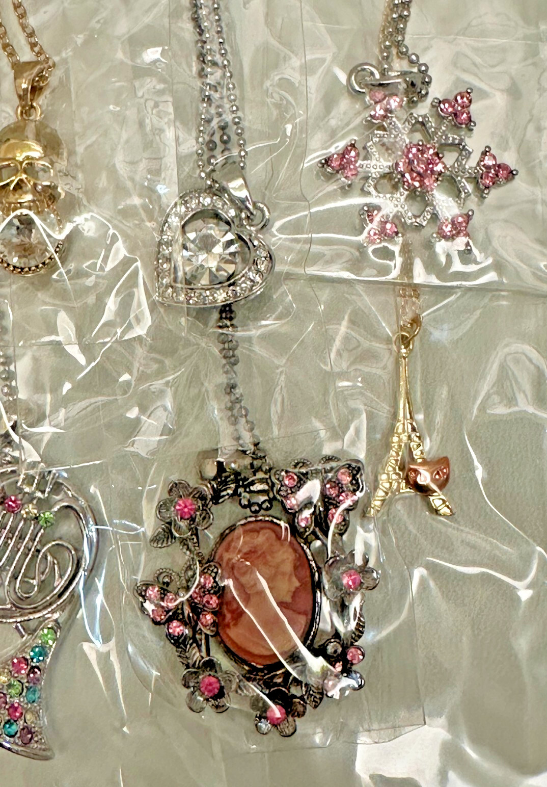 New 20pcs Lot Crystal Charm Pendant Necklaces Jewelry #32 Top Quality