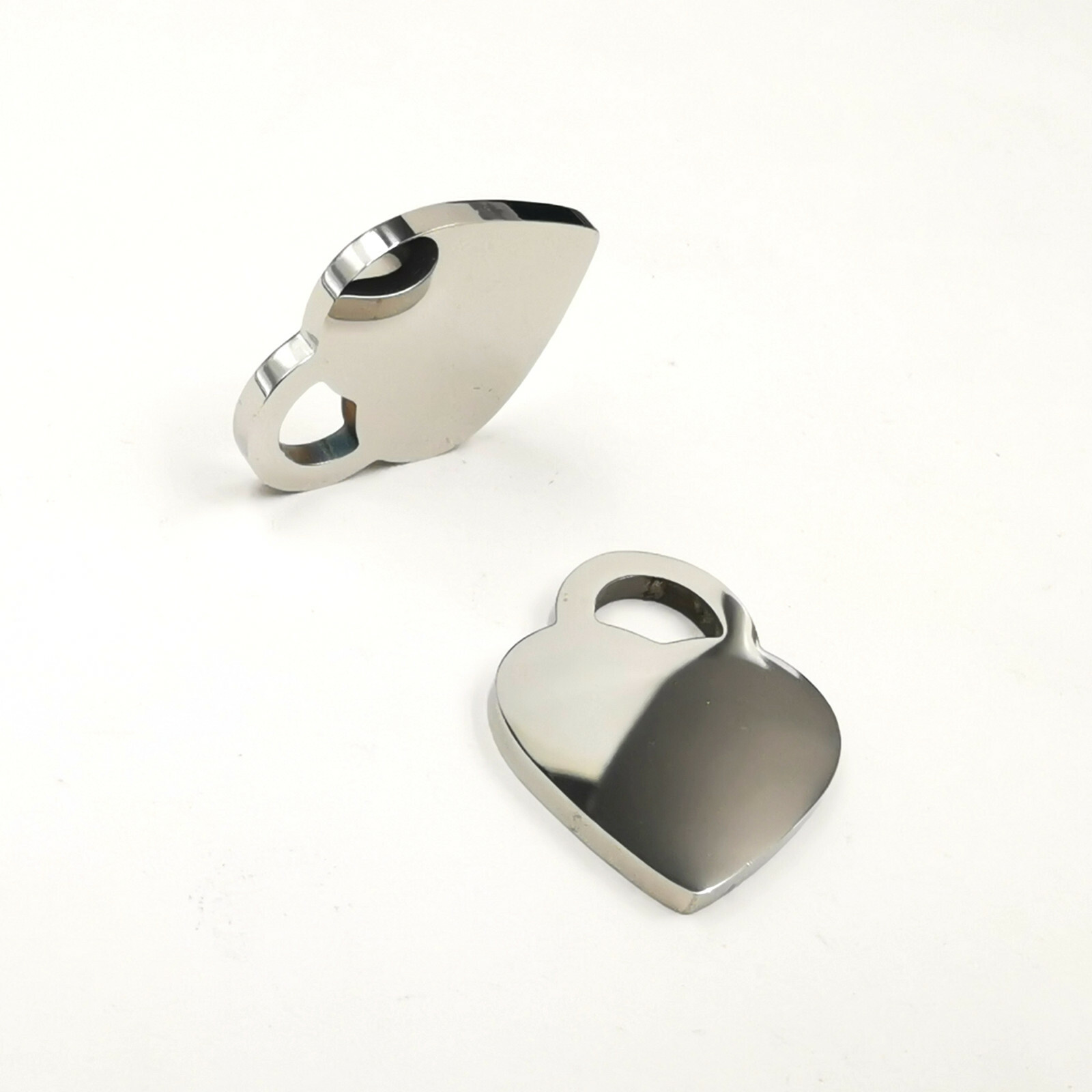 Personalize polishing Stainless steel heart pendant carving Name, text