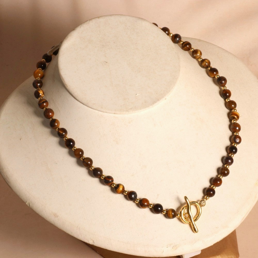 Vintage French OT Clasp Beaded Choker |Handmade Layering Women Crystal Necklace